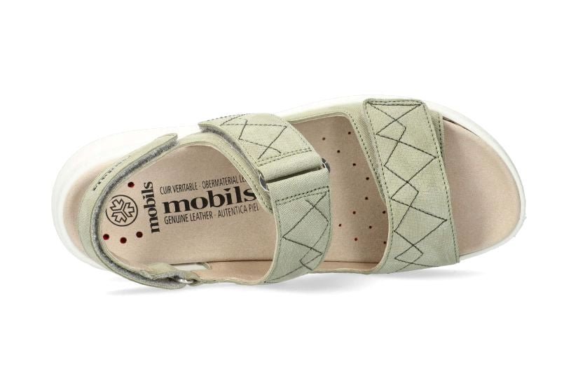 Ergonomische damessandaal 'Britany' met brede pasvorm (H) - groen - ChaplinshoesErgonomische damessandaal 'Britany' met brede pasvorm (H) - groenMephisto