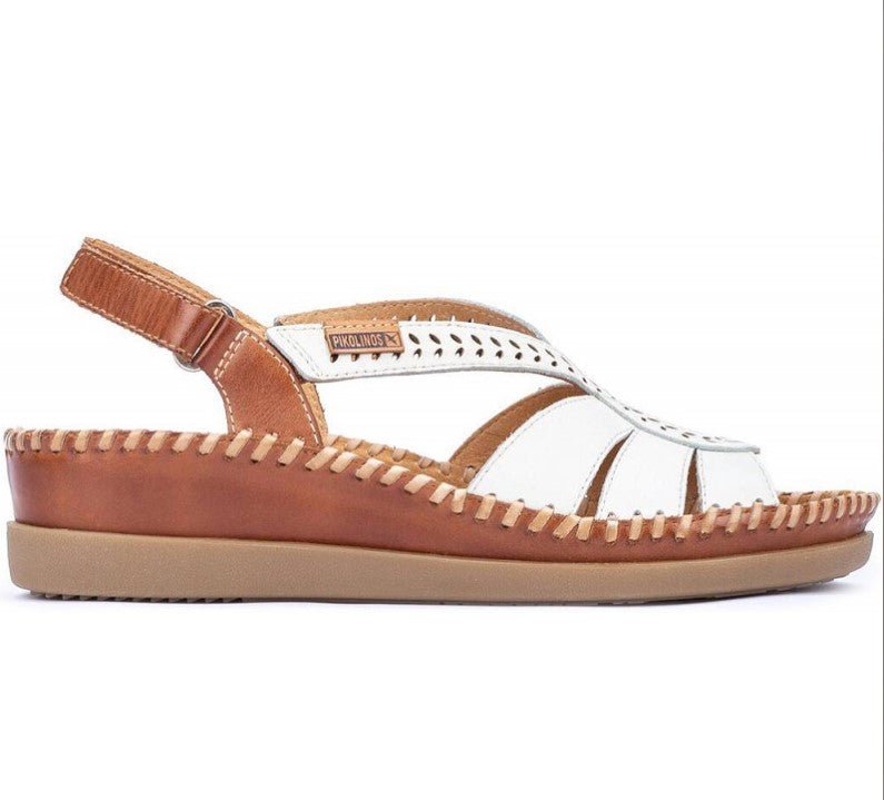 Damessandaal 'Cadaques' - Wit mix - Chaplinshoes'Cadaques' damessandaal - Wit mixPikolinos
