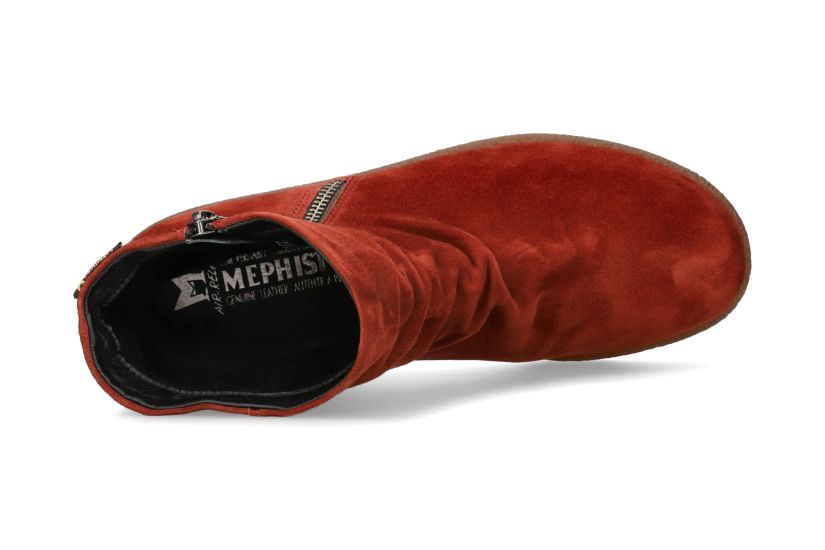 Stivaletto con cerniera da donna 'Cassandra' - Rosso - ChaplinshoesStivale con cerniera da donna 'Casandra' - Rosso Mephisto