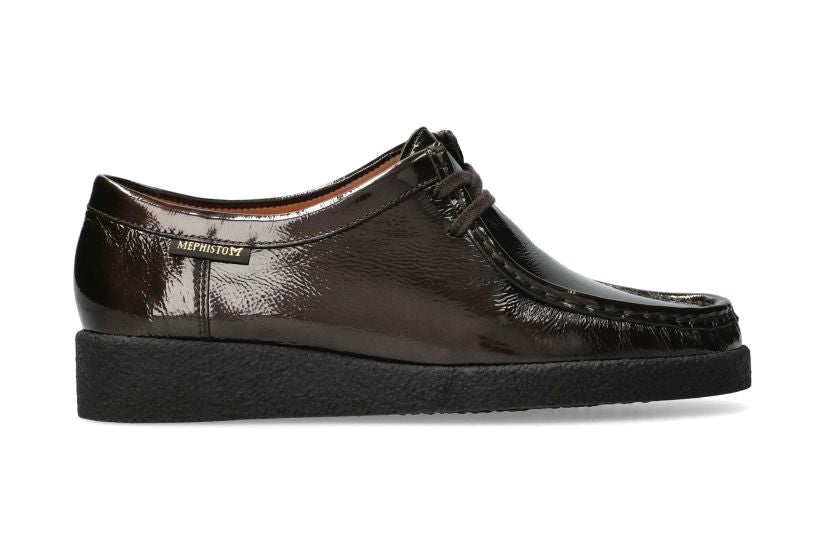 'Christy' dames mephisto originals veterschoen - brons lak - Chaplinshoes'Christy' dames mephisto originals veterschoen - brons patentMephisto