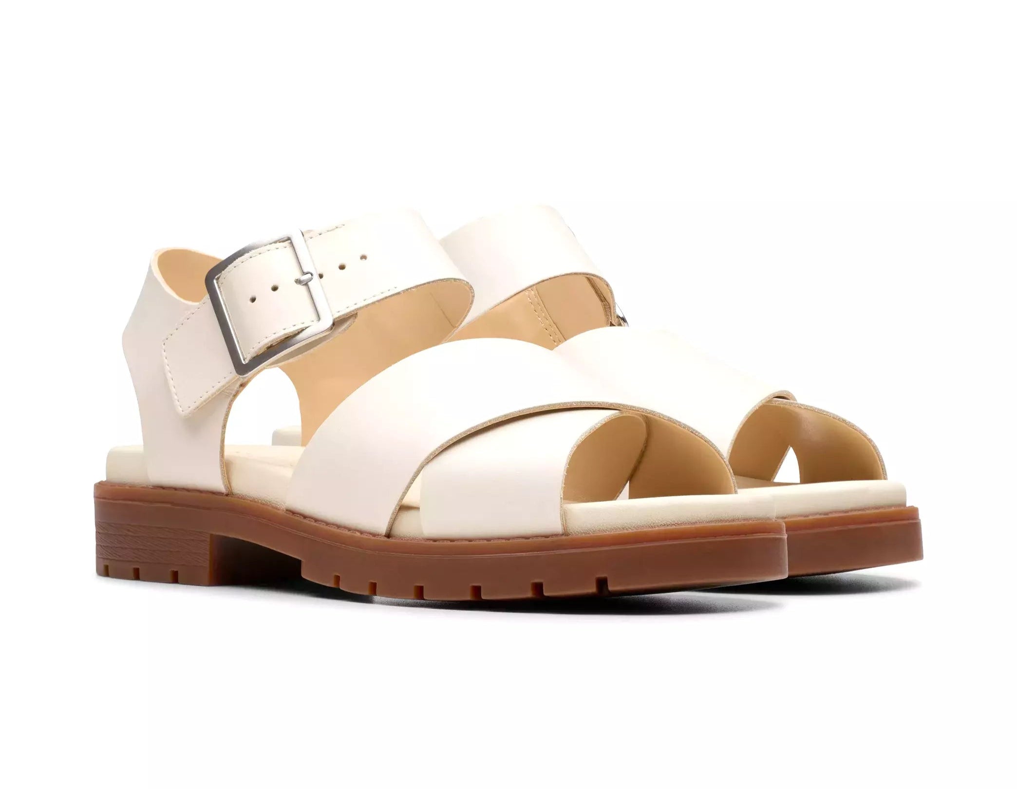 Sandalia de mujer 'Orinoco Cross' - blanco roto