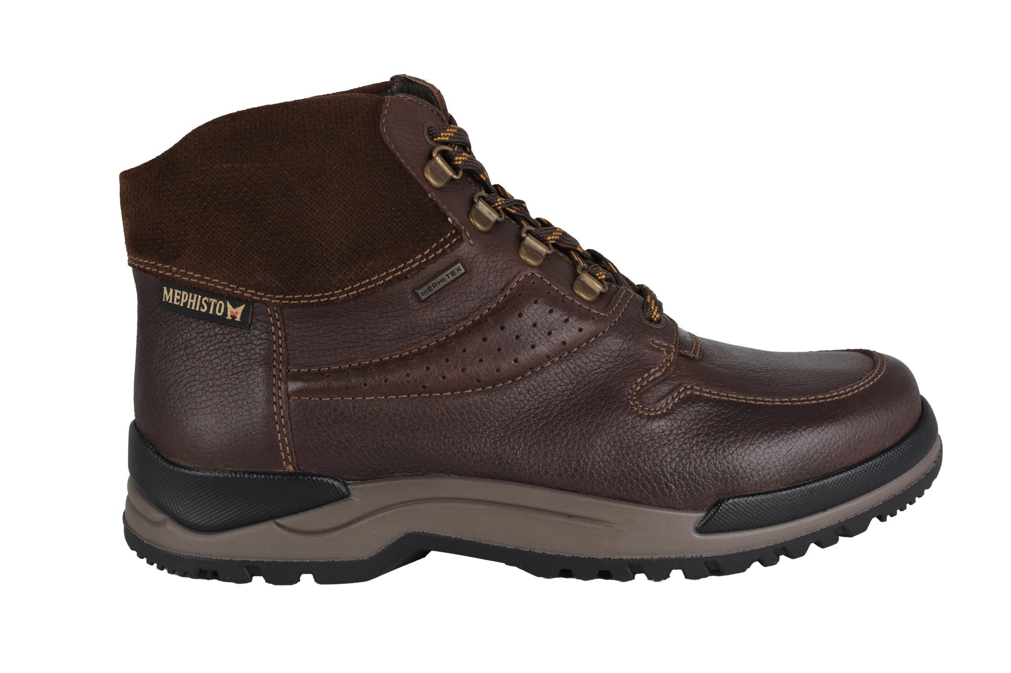 Bota impermeable con cordones para hombre 'Clint MT' - Marrón oscuro - ChaplinshoesBota impermeable con cordones para hombre 'Clint MT' - Marrón oscuroMephisto