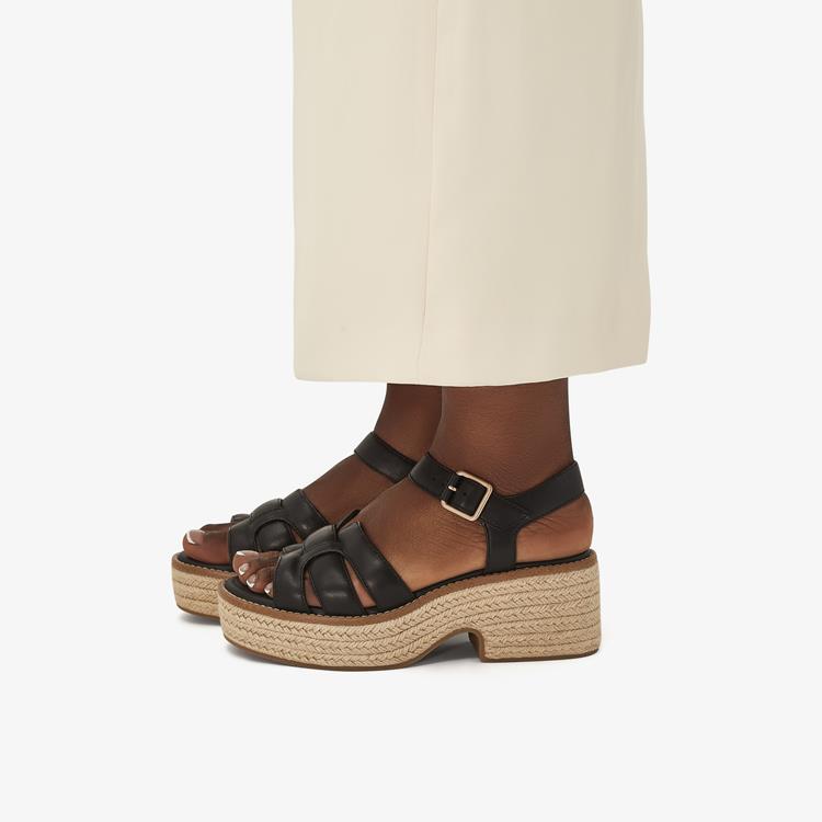 Damensandale 'Coledale Strap' - Schwarz