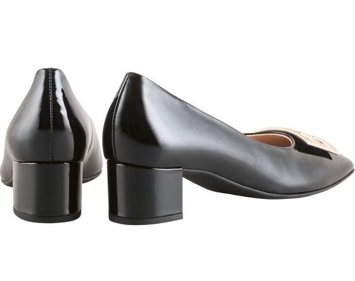 Damespump 'Delila' - zwart lak - ChaplinshoesDamespump 'Delila' - zwart lakHögl