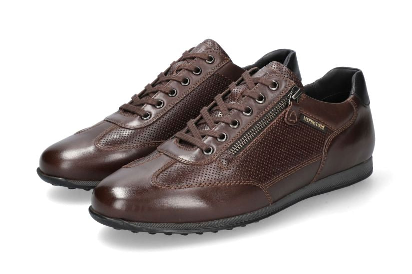 Zapatilla con cordones para hombre 'Leon' - Marrón