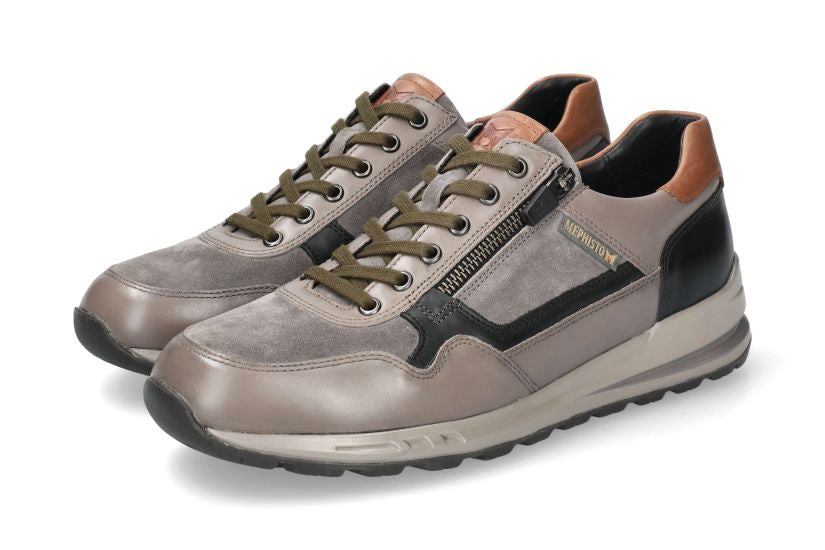 'Bradley' men's lace-zip sneaker - grey