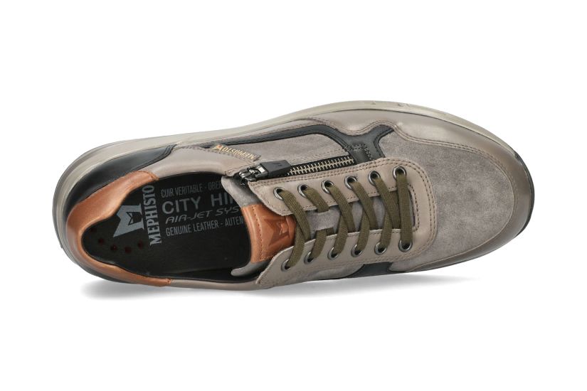 'Bradley' men's lace-zip sneaker - grey