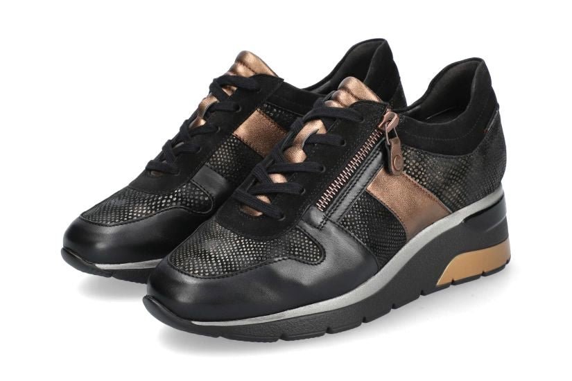 'Elisia' women's lace - zip sneaker - black - Chaplinshoes'Elisia' women's lace - zip sneaker - blackMephisto