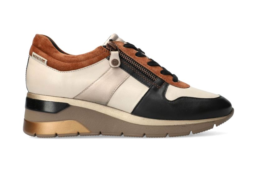 Sneaker donna 'Elisia' - Mix beige nero - ChaplinshoesSneaker 'Elisia' da donna - Beige nero mixMephisto