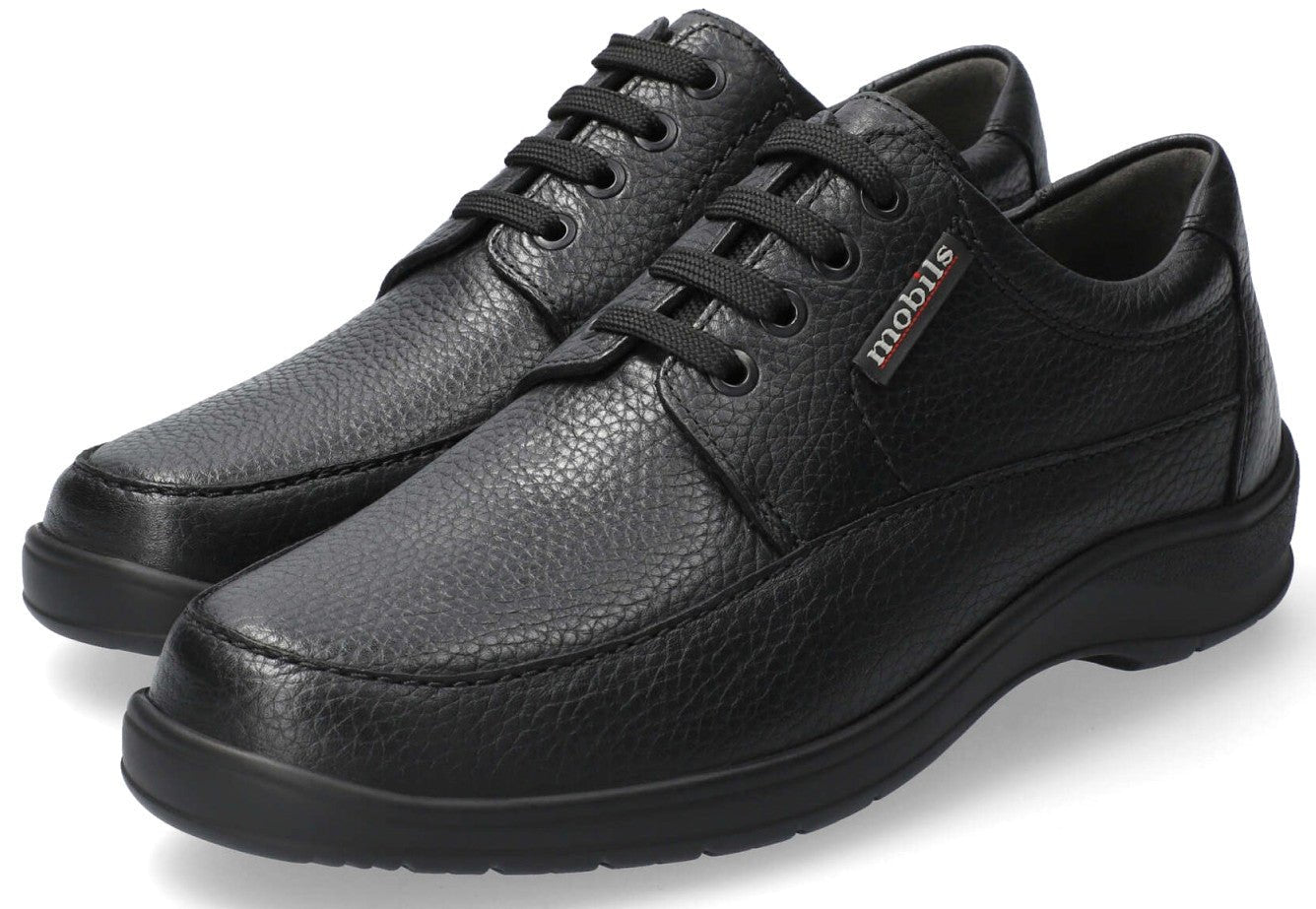 Zapatos ergonómicos de hombre (H) 'Ezard' - Negro - ChaplinshoesZapatos de hombre ergonómicos de corte ancho (H) 'Ezard' - NegroMephisto