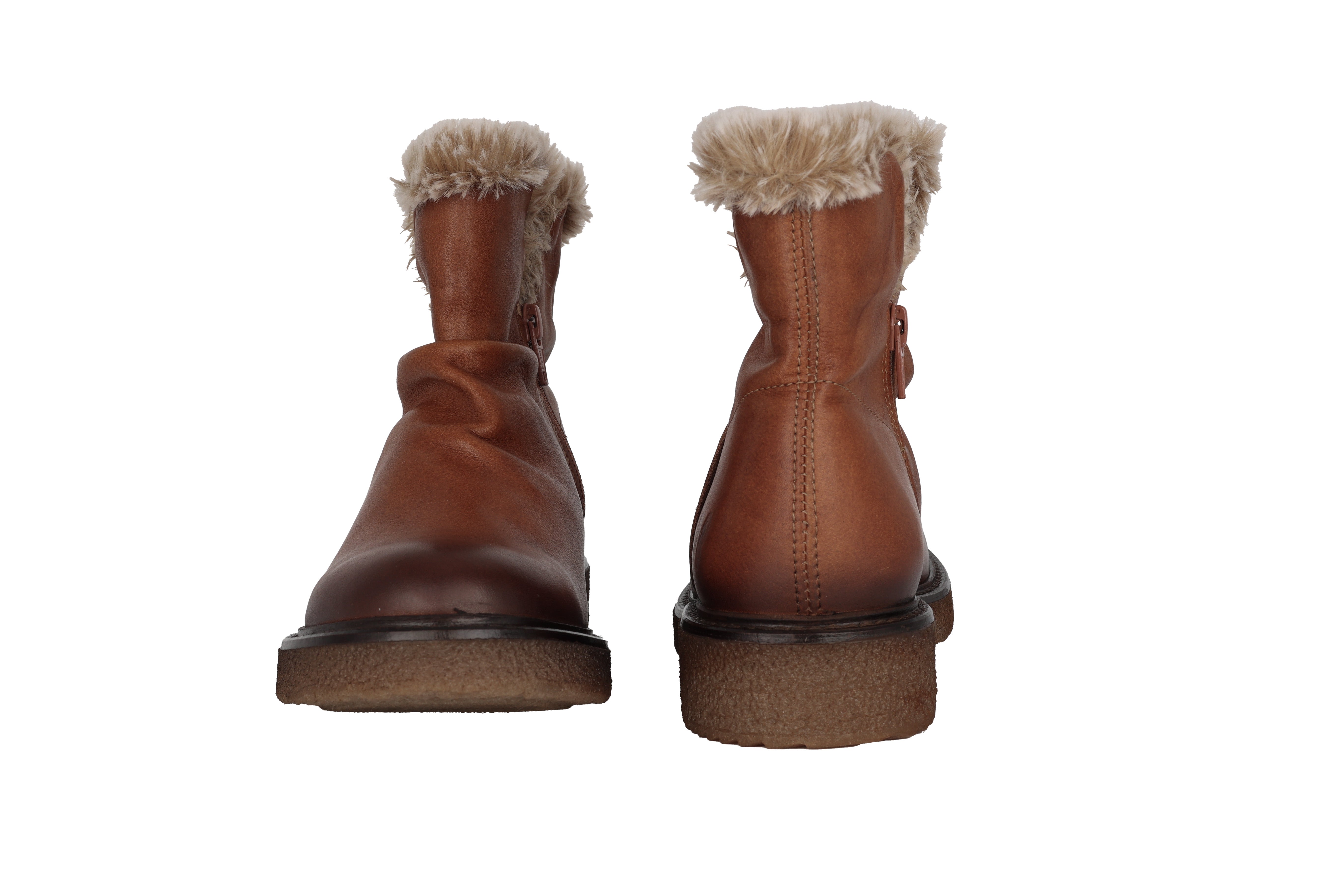 'E346' women's warmlined ankle boot - brown