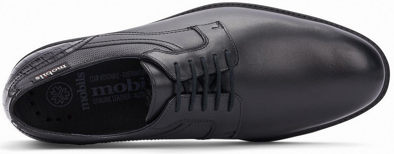 Zapato con cordones y ajuste ancho (H) ergonómico para hombre 'Flavien' - Negro - ChaplinshoesZapato con cordones para hombre ergonómico de corte ancho (H) 'Flavien' - NegroMephisto