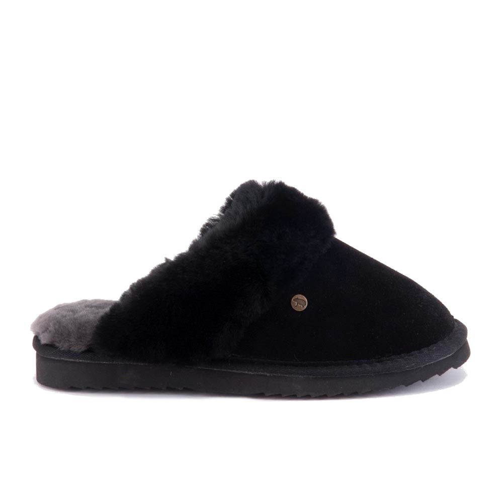 Zapatilla de estar por casa mujer 'Flurry' - Negro - ChaplinshoesZapatilla de estar por casa de mujer 'Flurry' - BlackWarmbat
