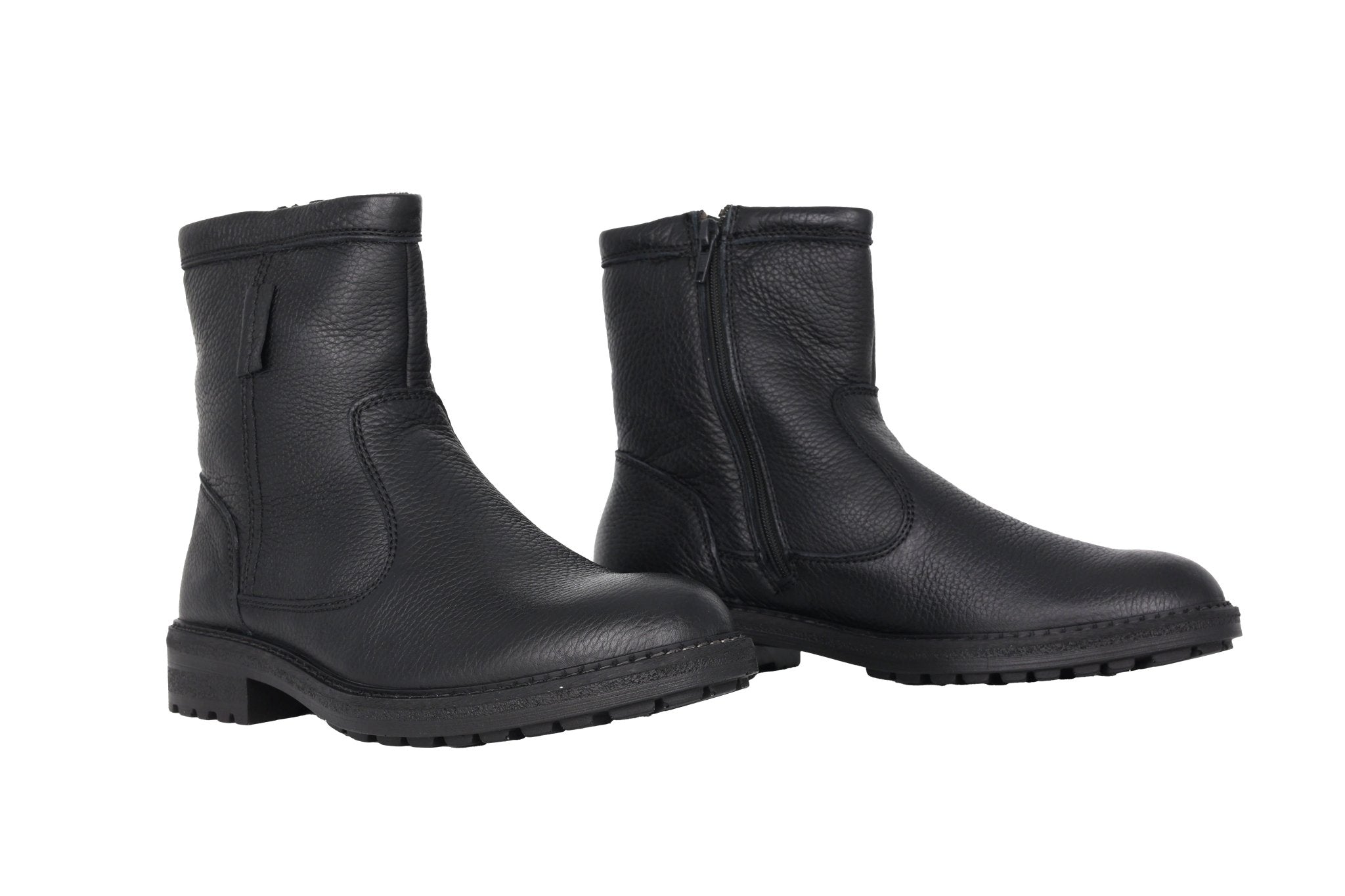 Bota con cremallera y forro cálido para hombre 'Frederik' - Negro - ChaplinshoesBota de hombre con forro cálido y cremallera 'Frederik' - BlackAra