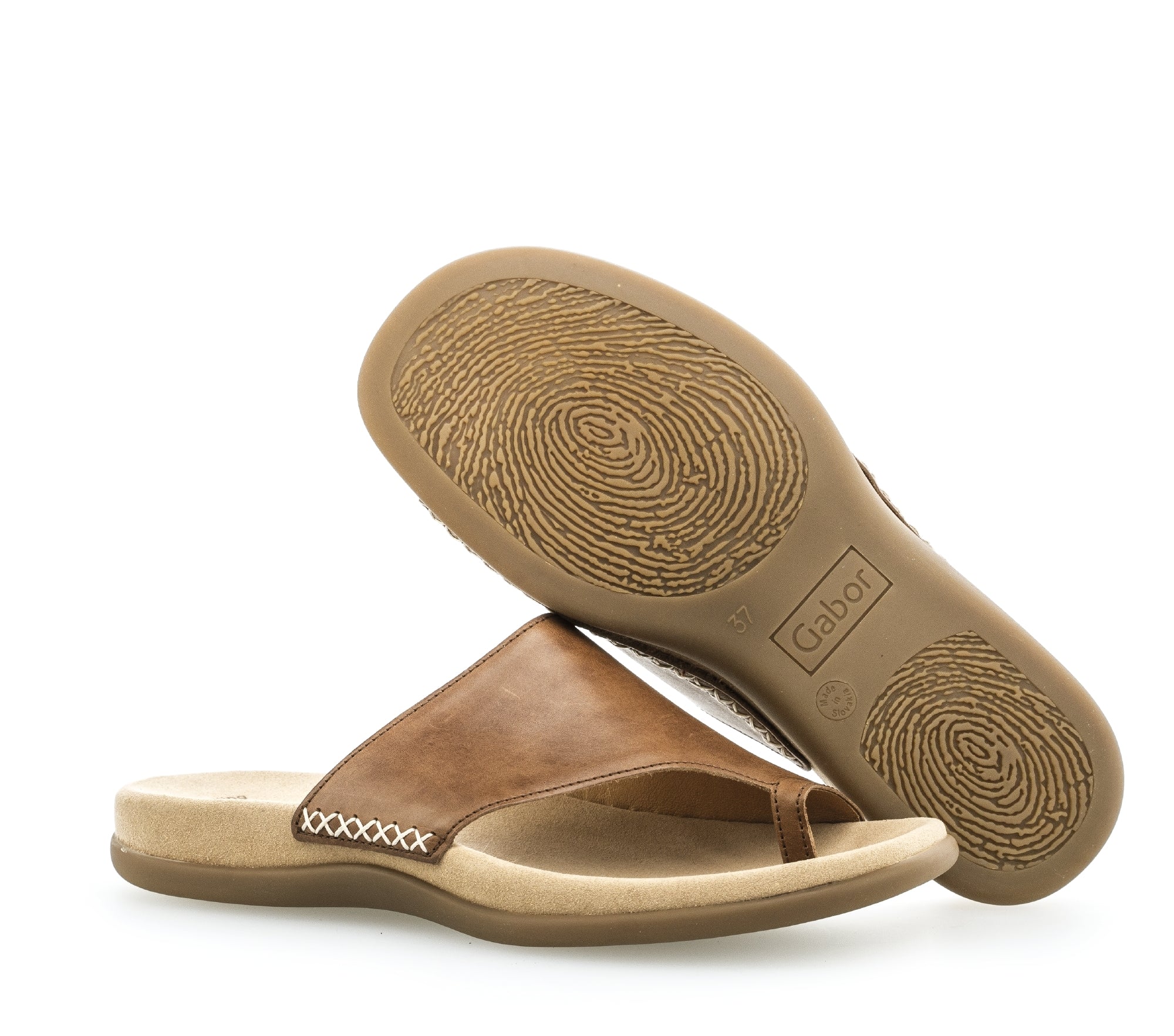 '03.700.24' Sandale à bout coulissant pour femme - marron