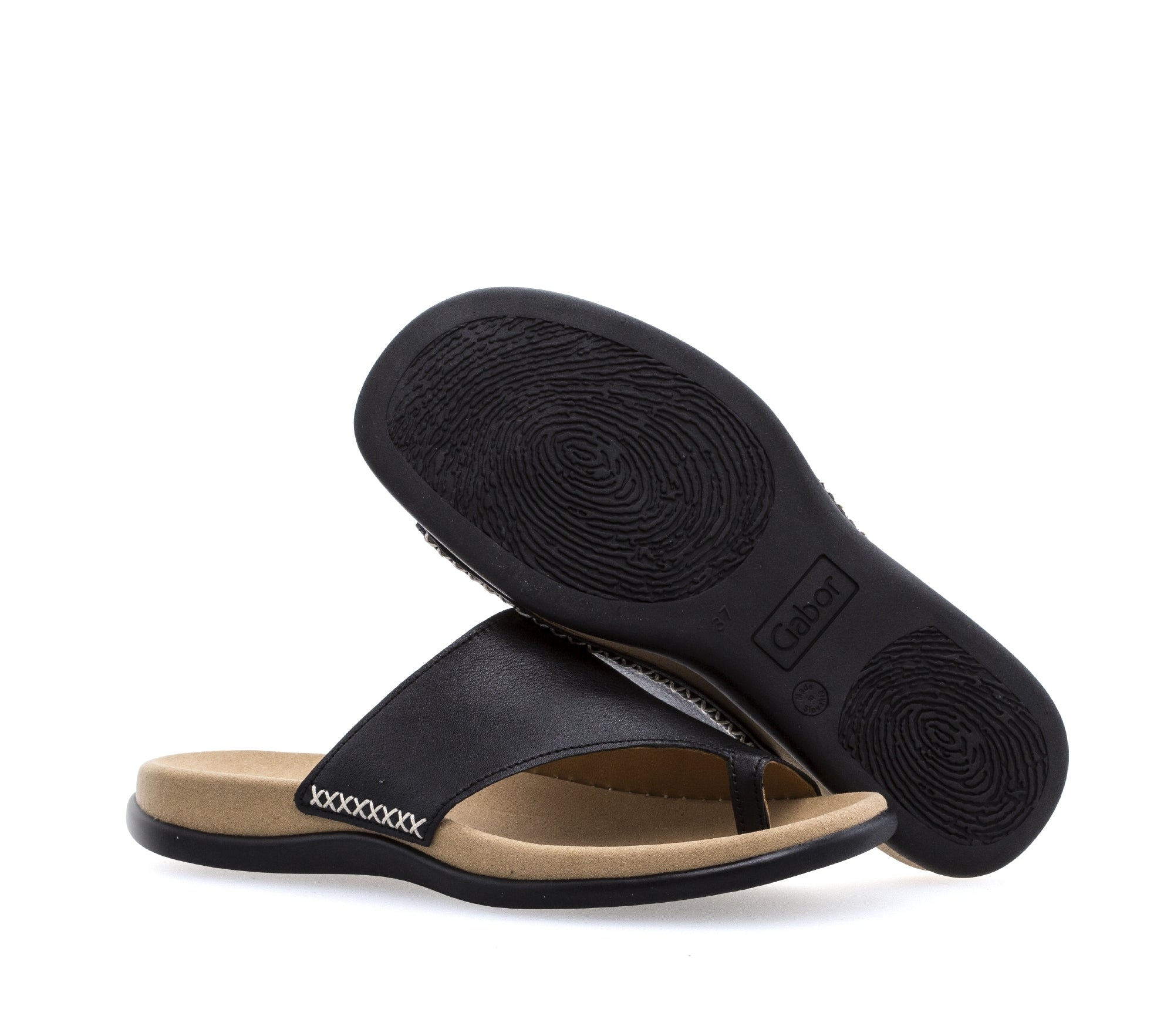 '03.700.27' women's toe sliede sandal - black