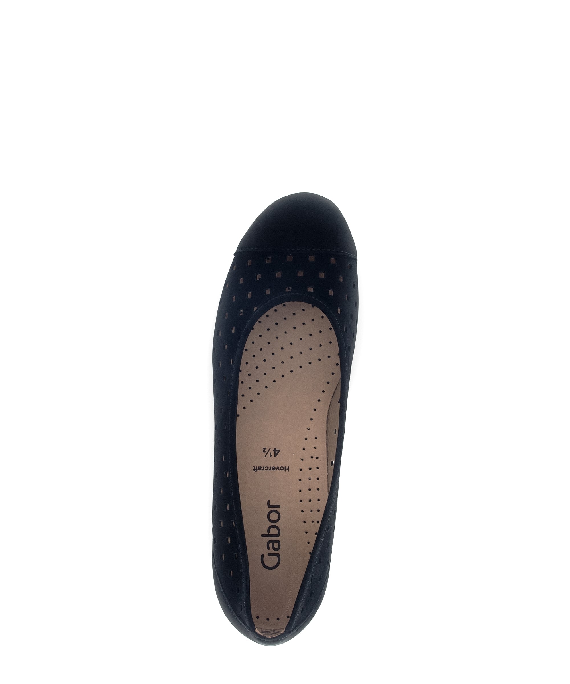 '64.169.17' bailarina de verano perforada para mujer - negro