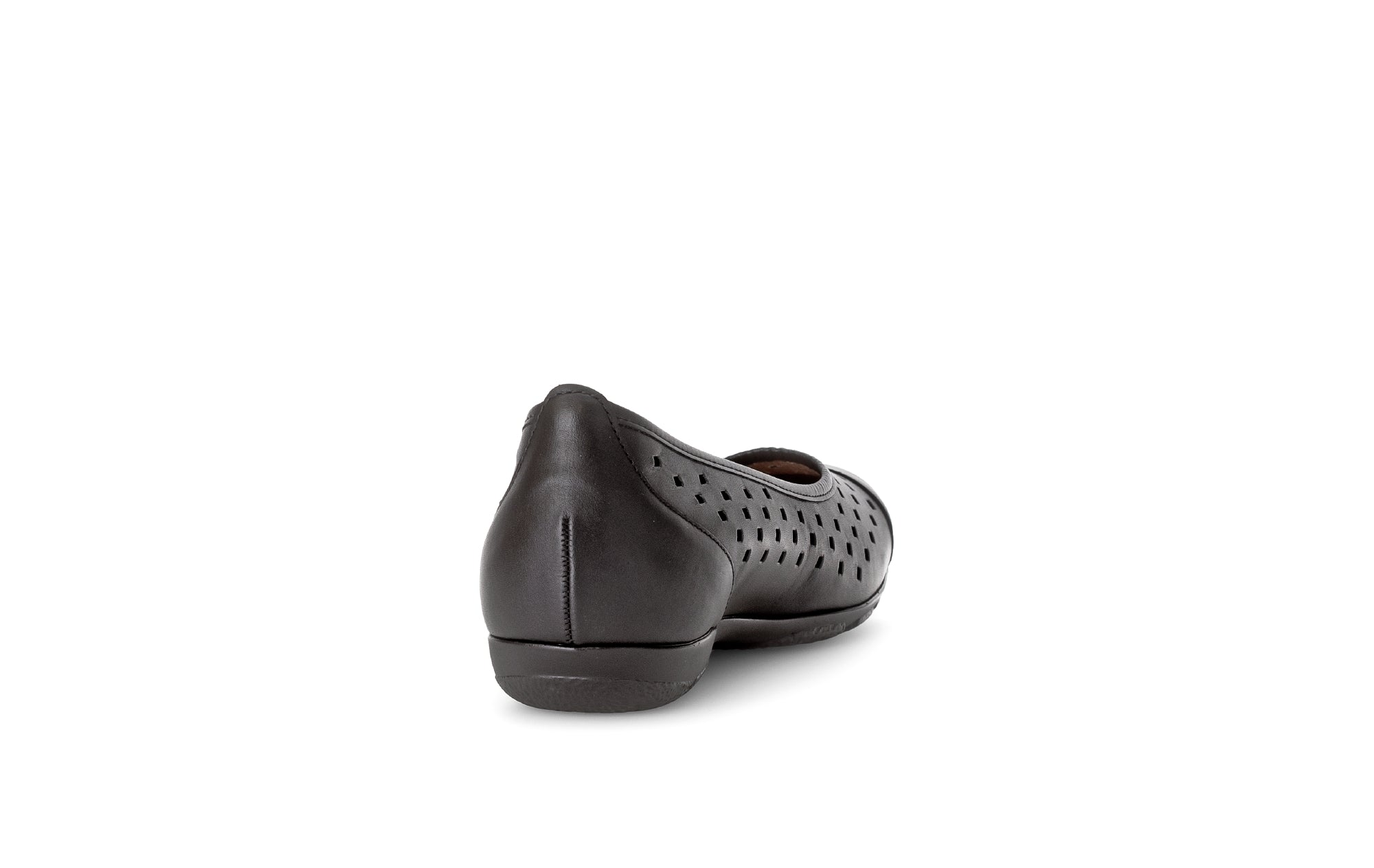 '64.169.27' women's perforated summer ballerina - black