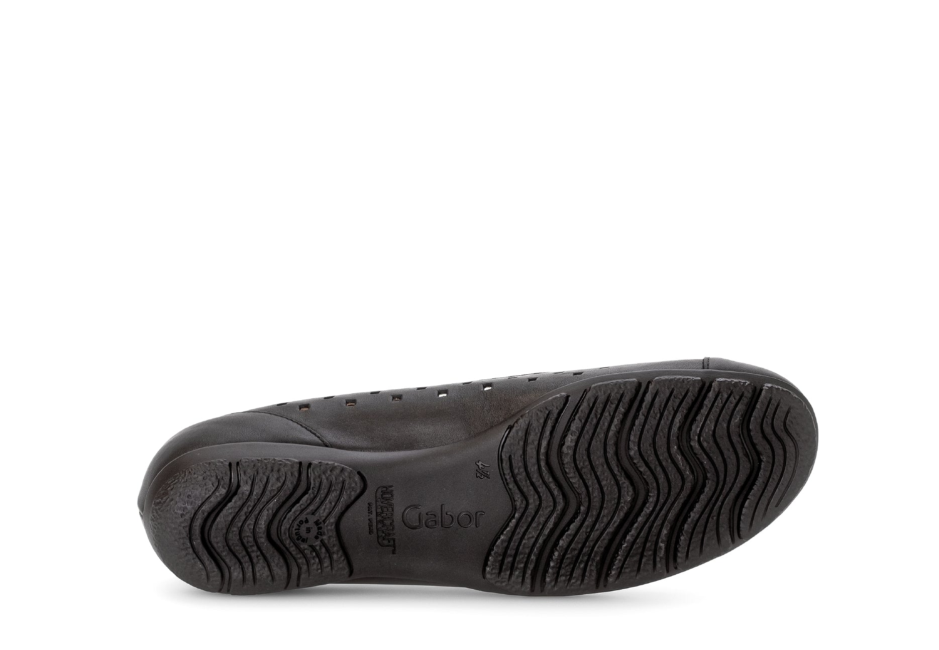 '64.169.27' women's perforated summer ballerina - black