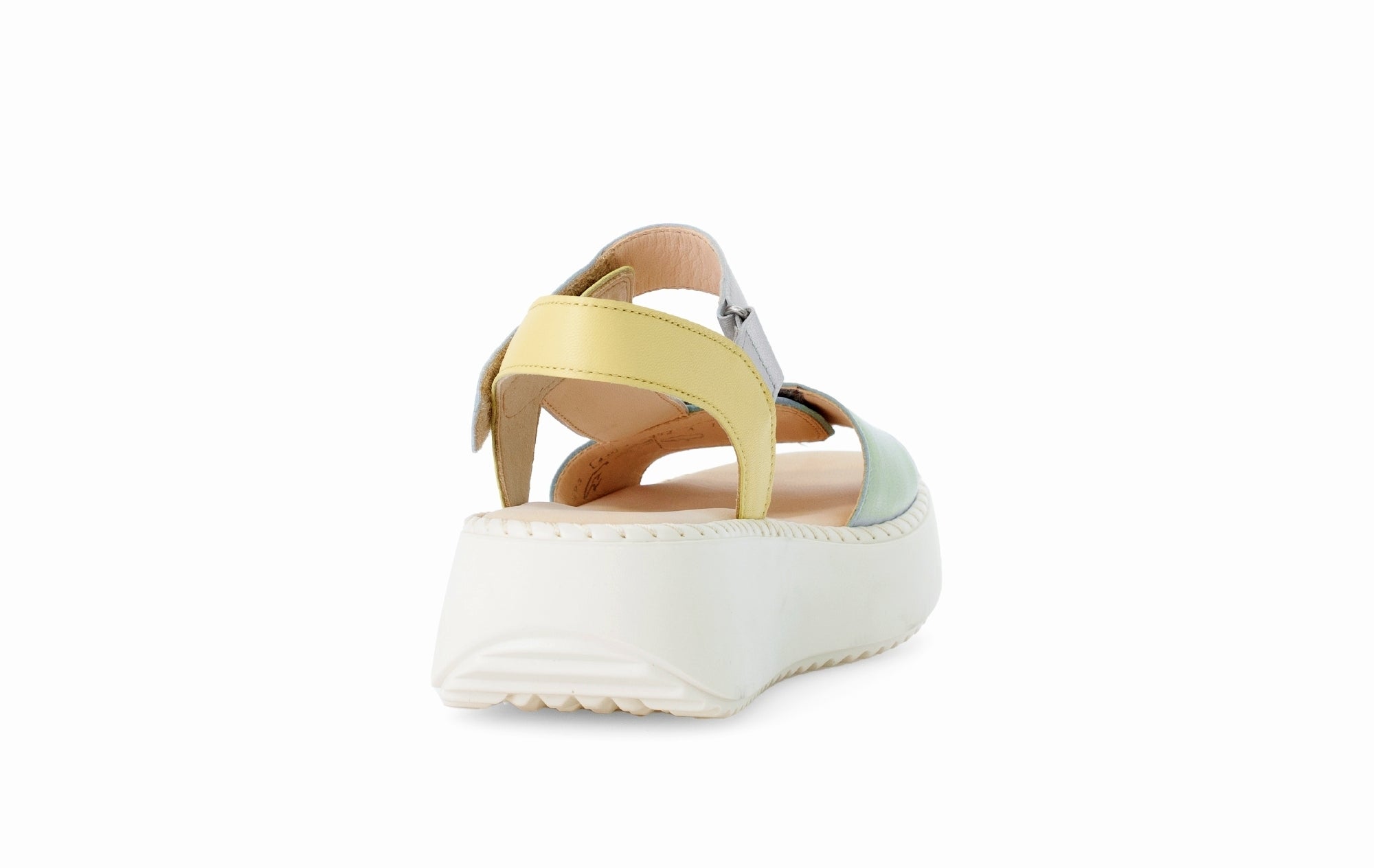 '64.593.13' women's platform sandal - blue yellow mix