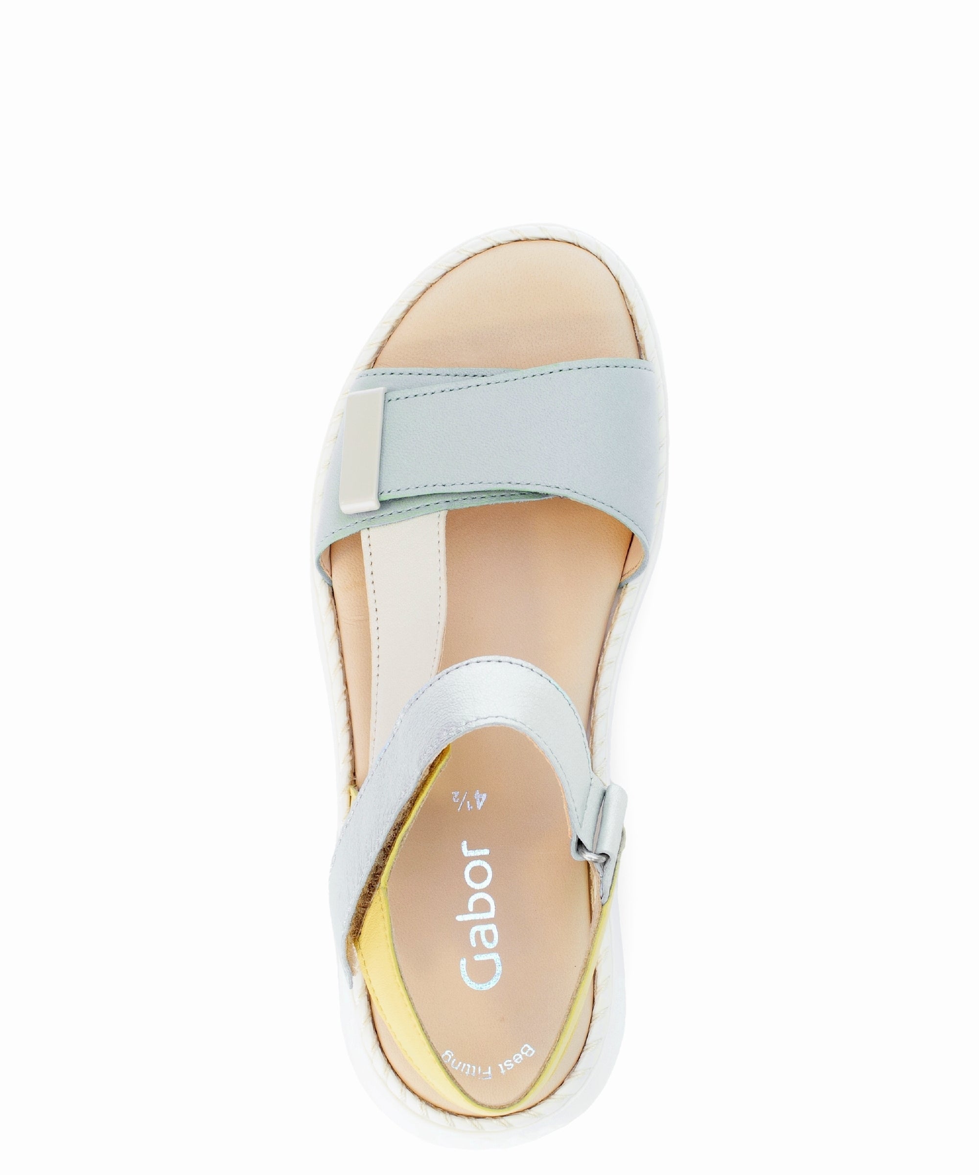 '64.593.13' women's platform sandal - blue yellow mix