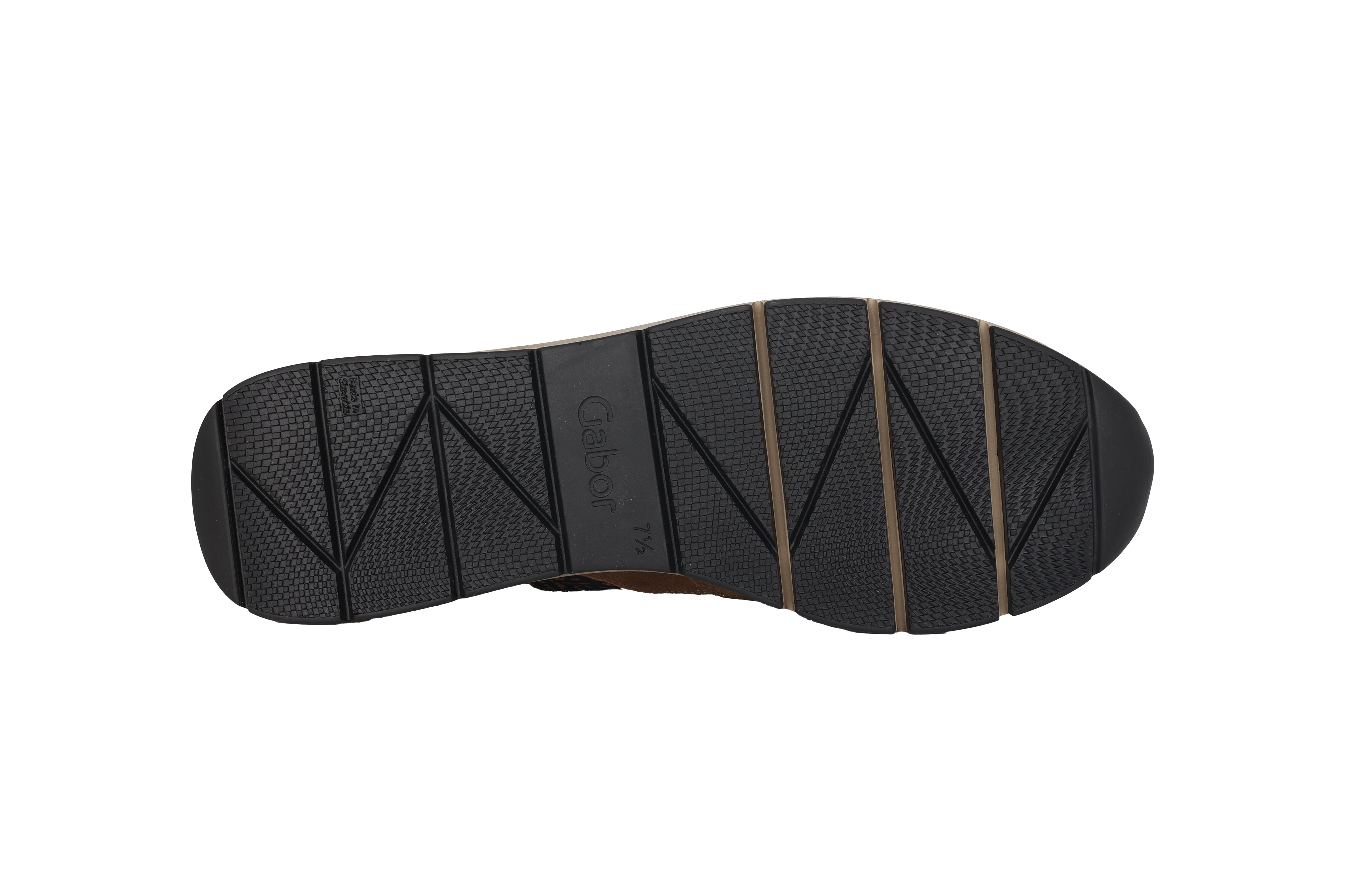 Sneaker da donna con zip e lacci vestibilità ampia '76.586.51' - Mix beige