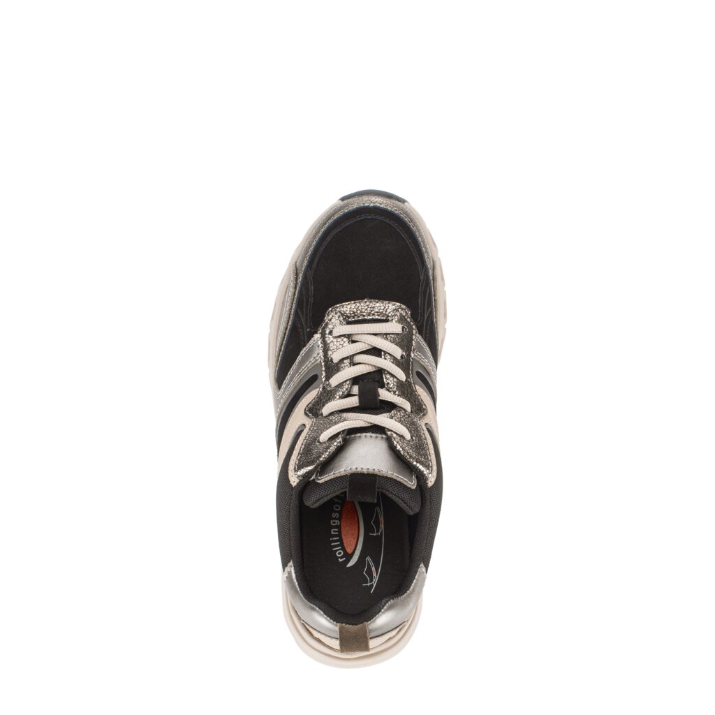 '0302.01.001' women's rollingsoft walking sneaker - black