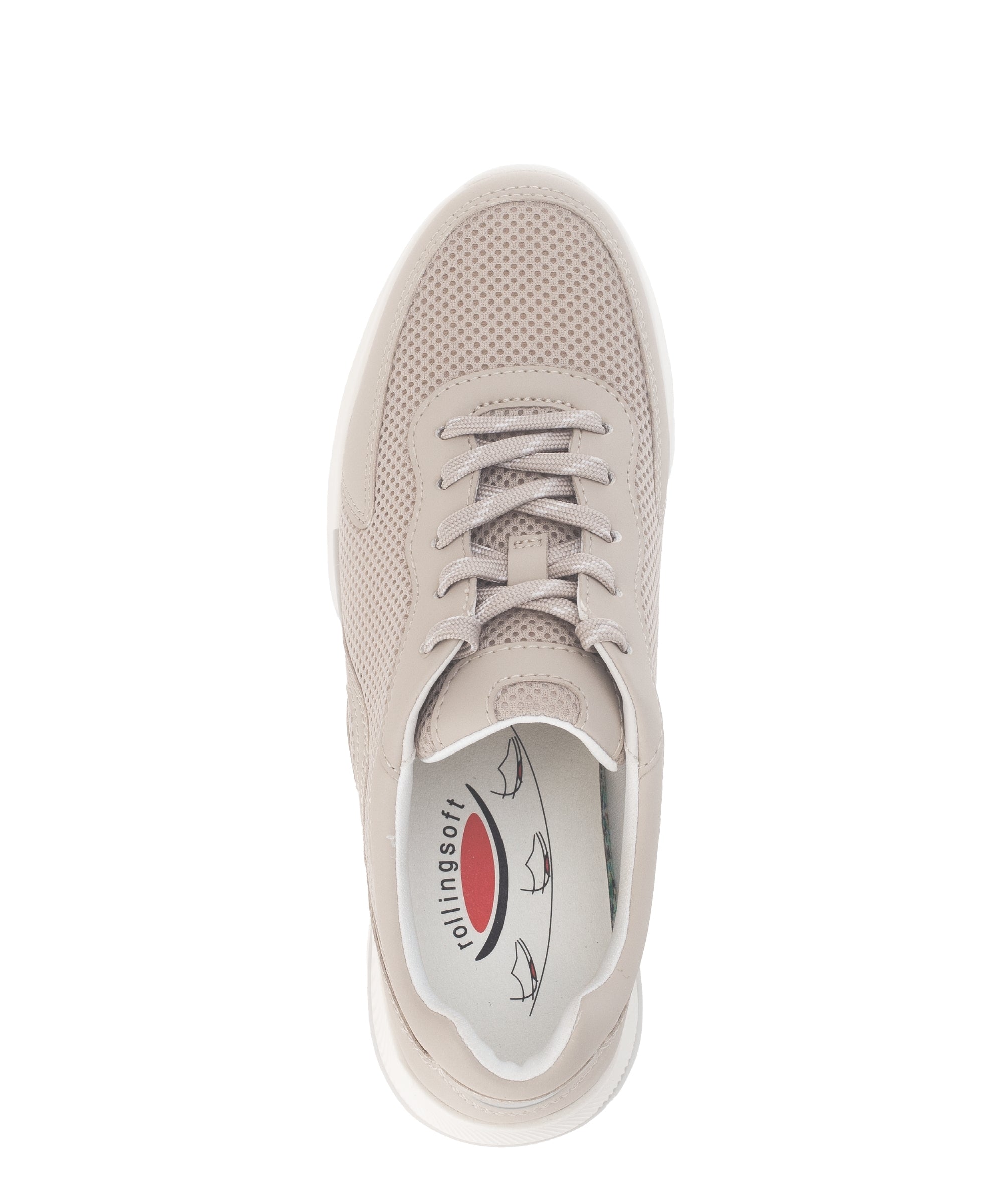 Sneaker da passeggio con lacci da donna '66.923.13' - beige