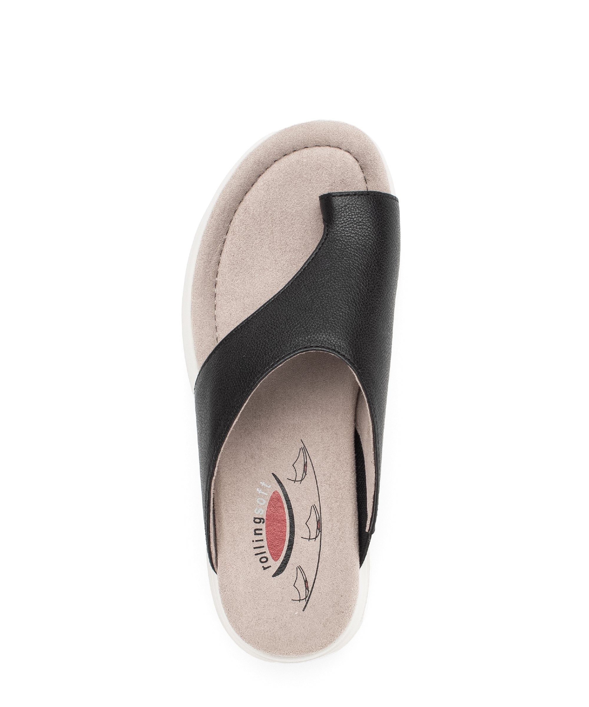 Sandalo slide da donna con punta scorrevole '66.812.67' - nero
