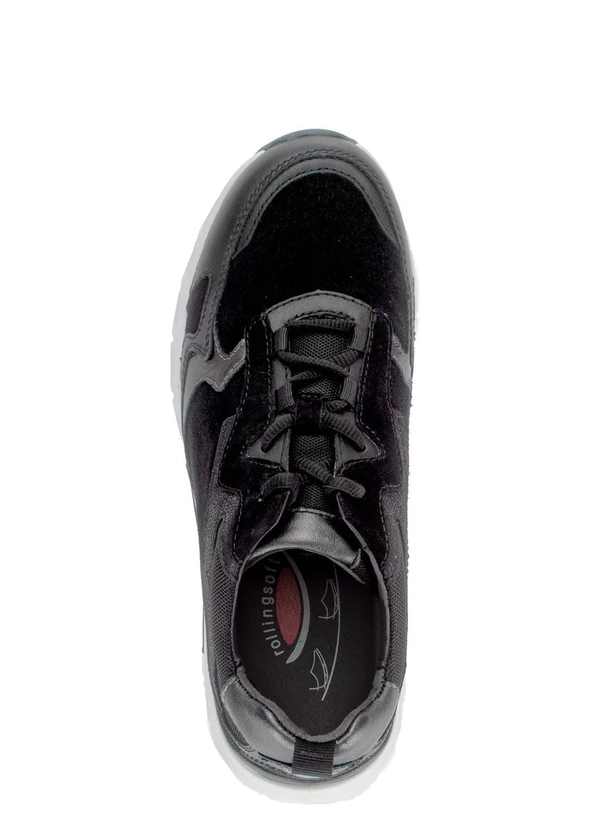 '76.986.47' women's walking rollinglace-up sneaker - Black