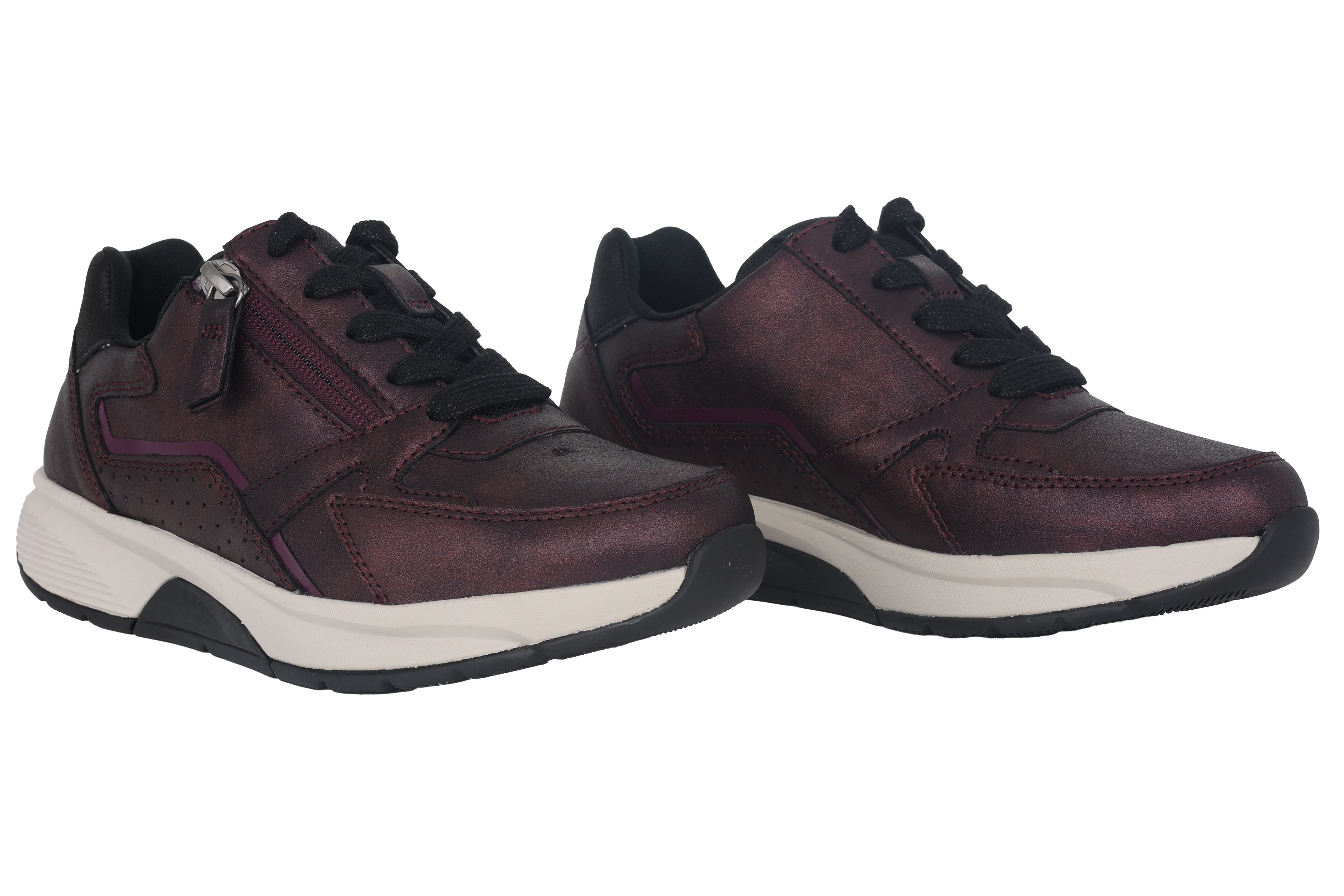 '56.878.88' women's walking rolling lace-up shoes -  Bordeaux red