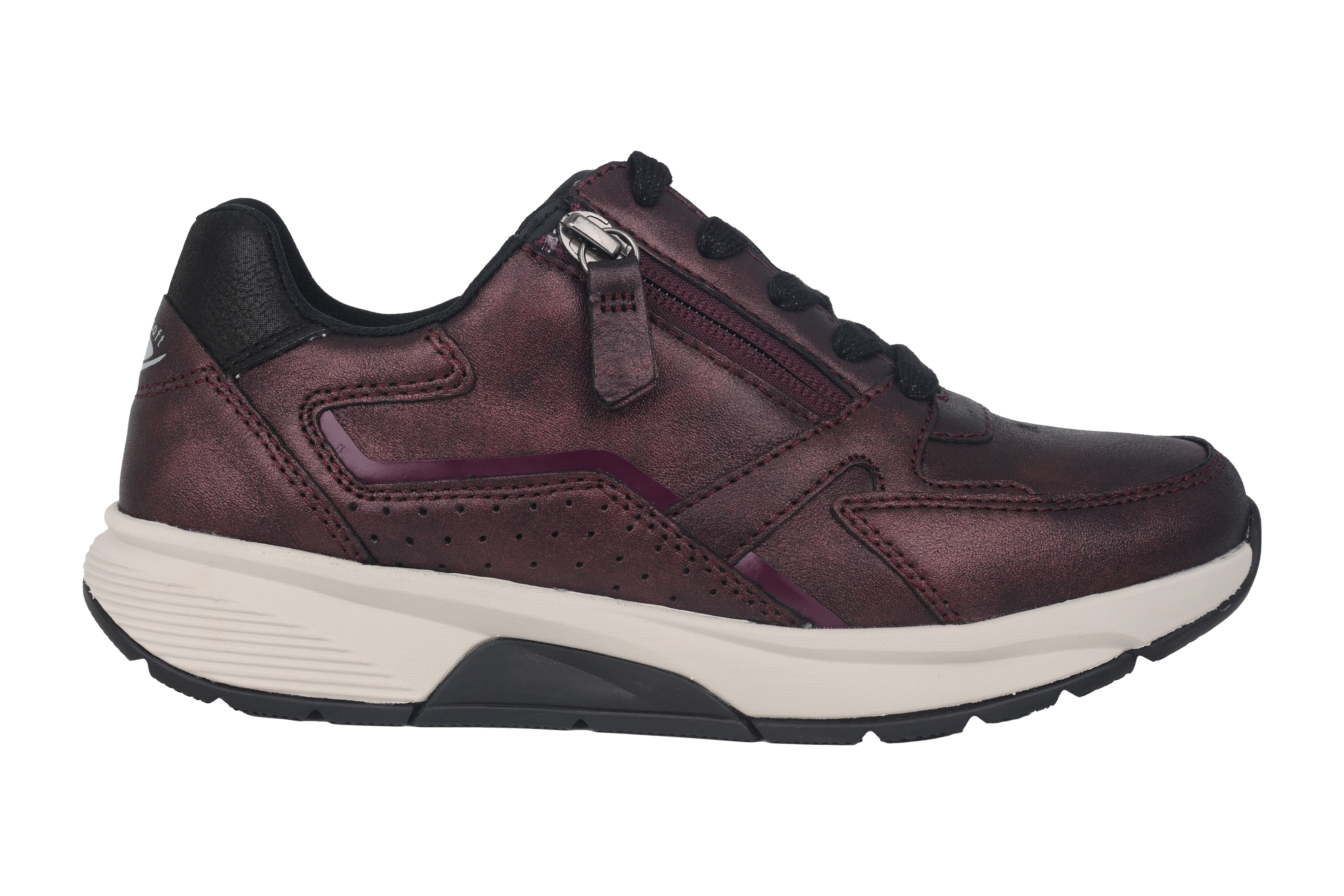 '56.878.88' women's walking rolling lace-up shoes -  Bordeaux red