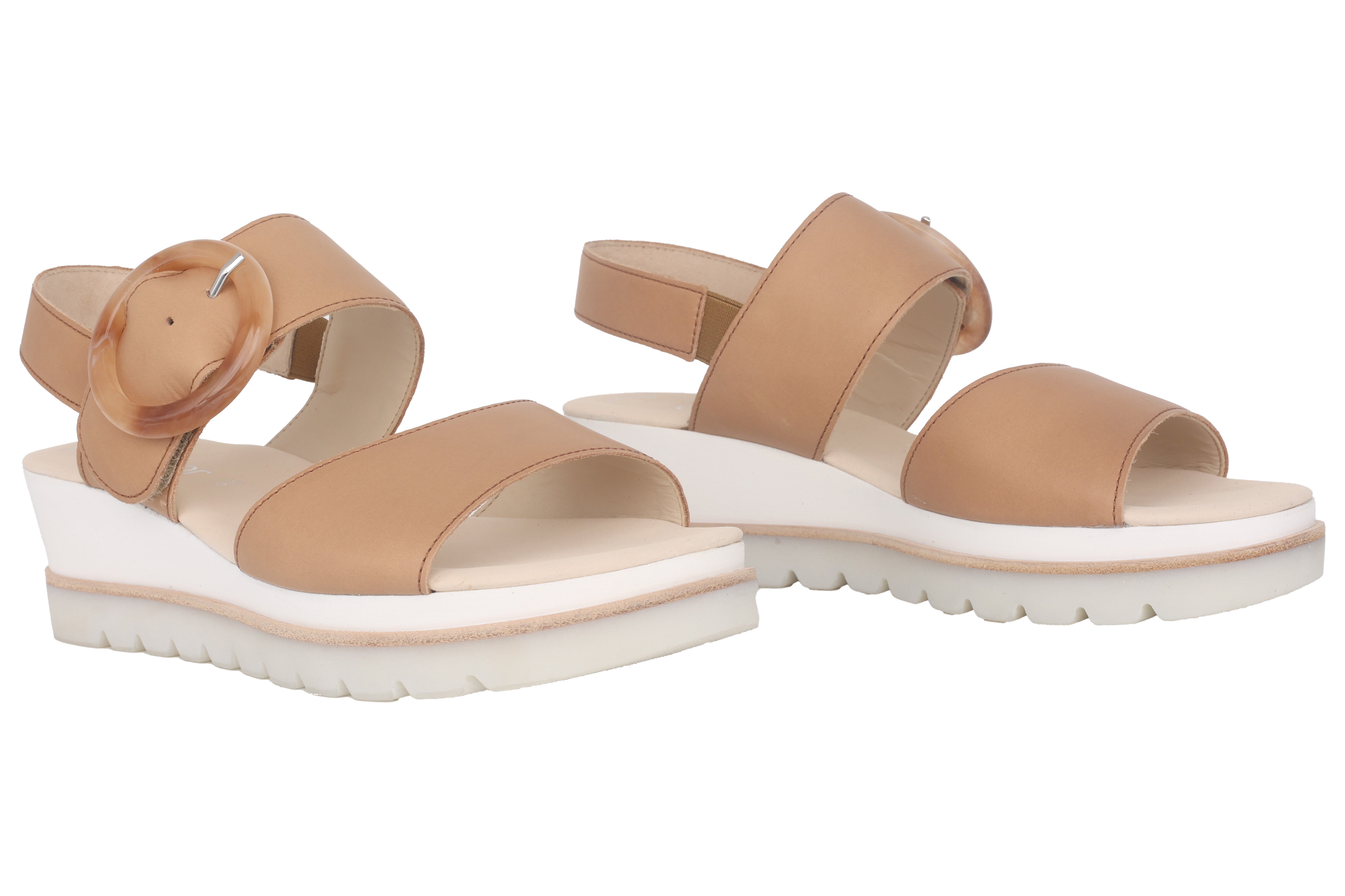 sandalo con zeppa da donna '44.645.24' - marrone