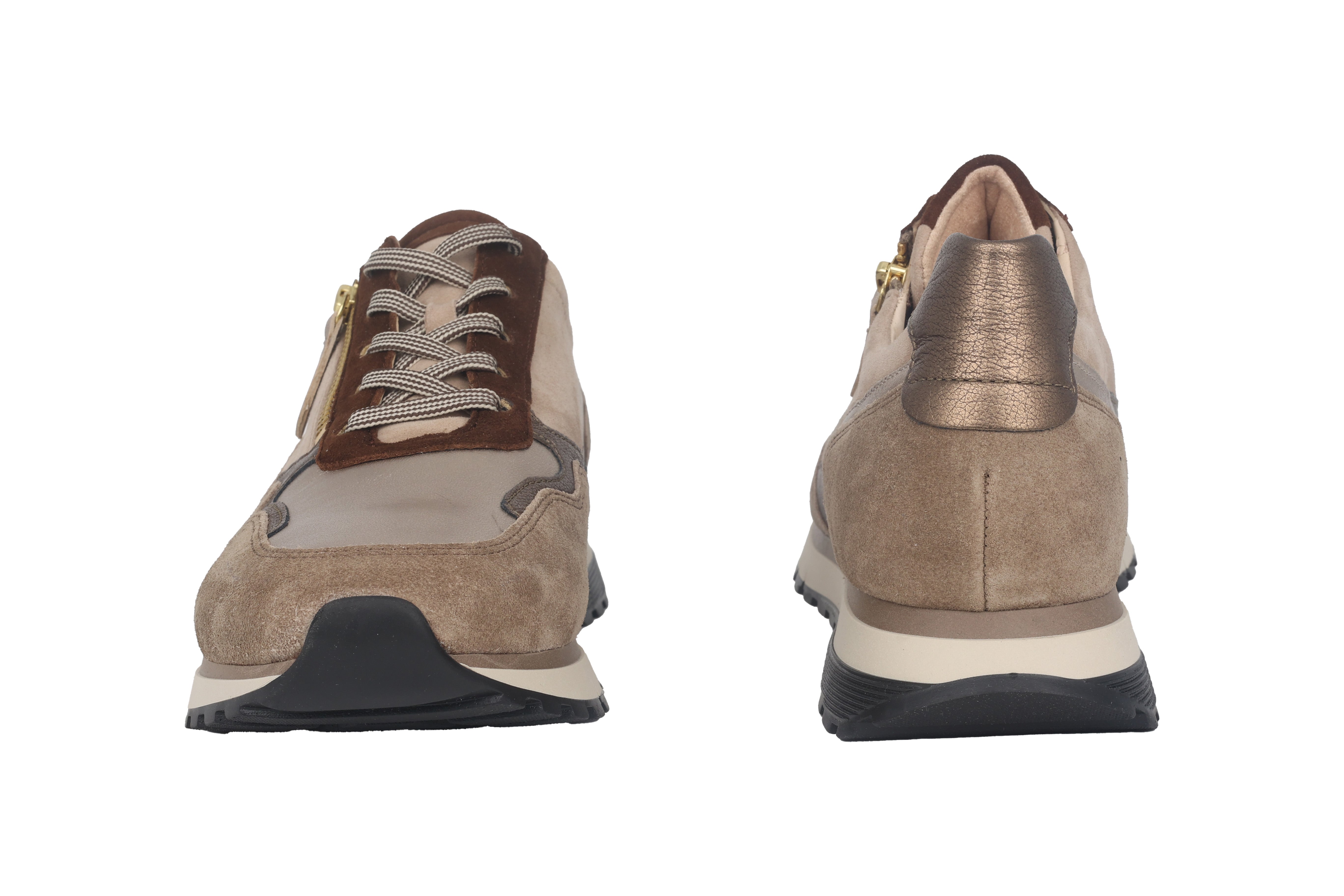 '56.378.82' women's wide fit (H) lace-up sneaker - Beige