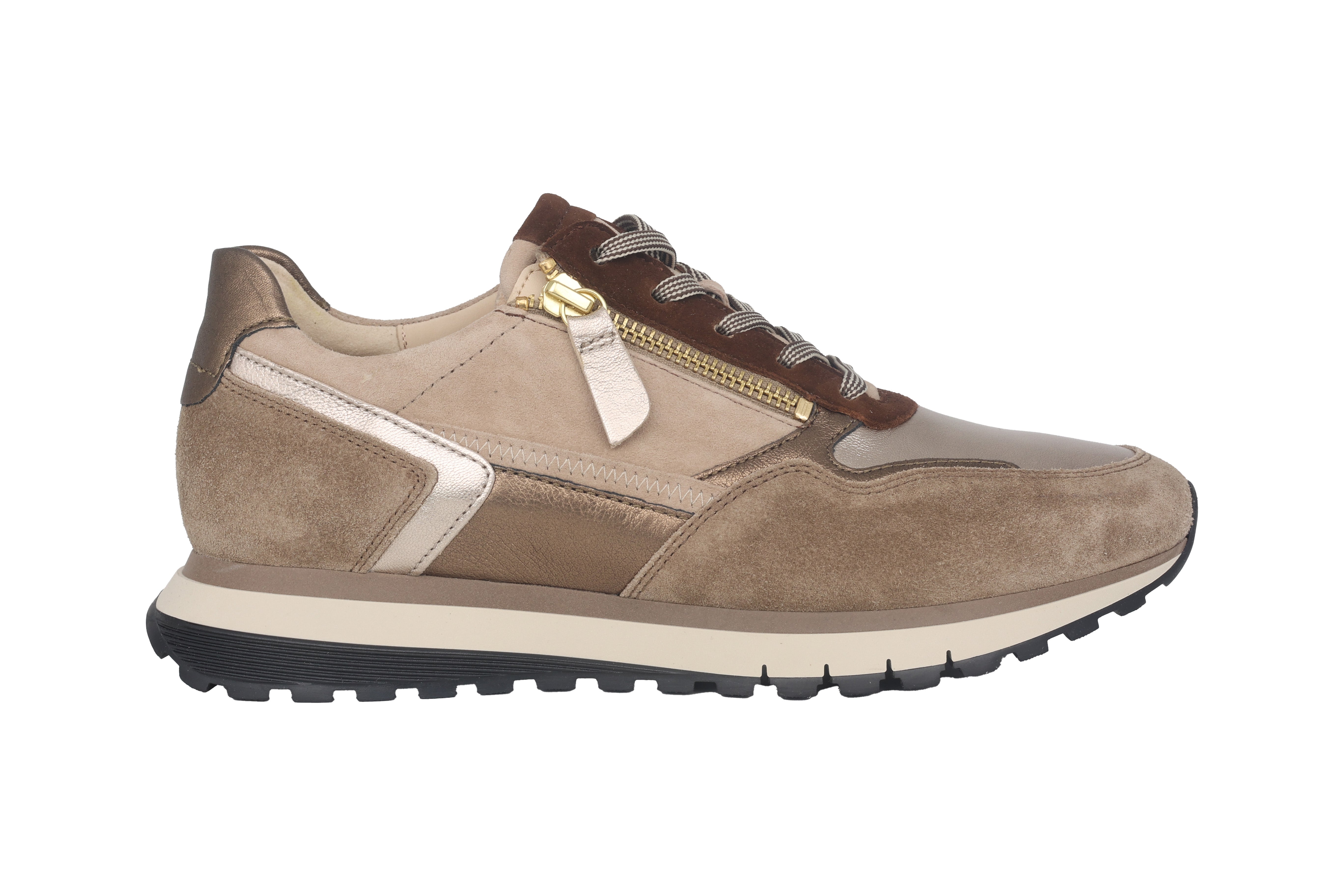 '56.378.82' women's wide fit (H) lace-up sneaker - Beige