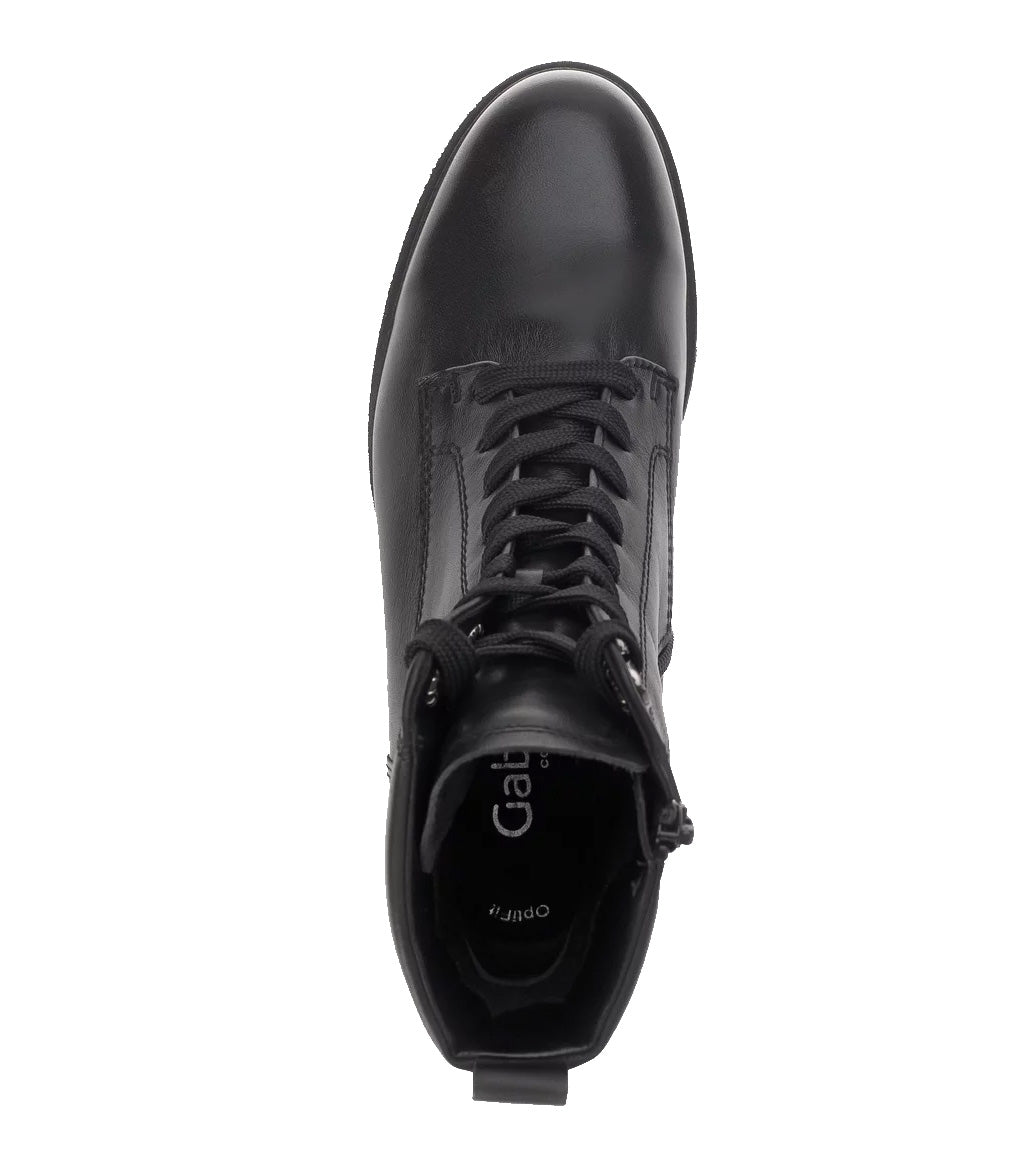 '72.765.57' women's wide fit (H) lace-zip boot - black