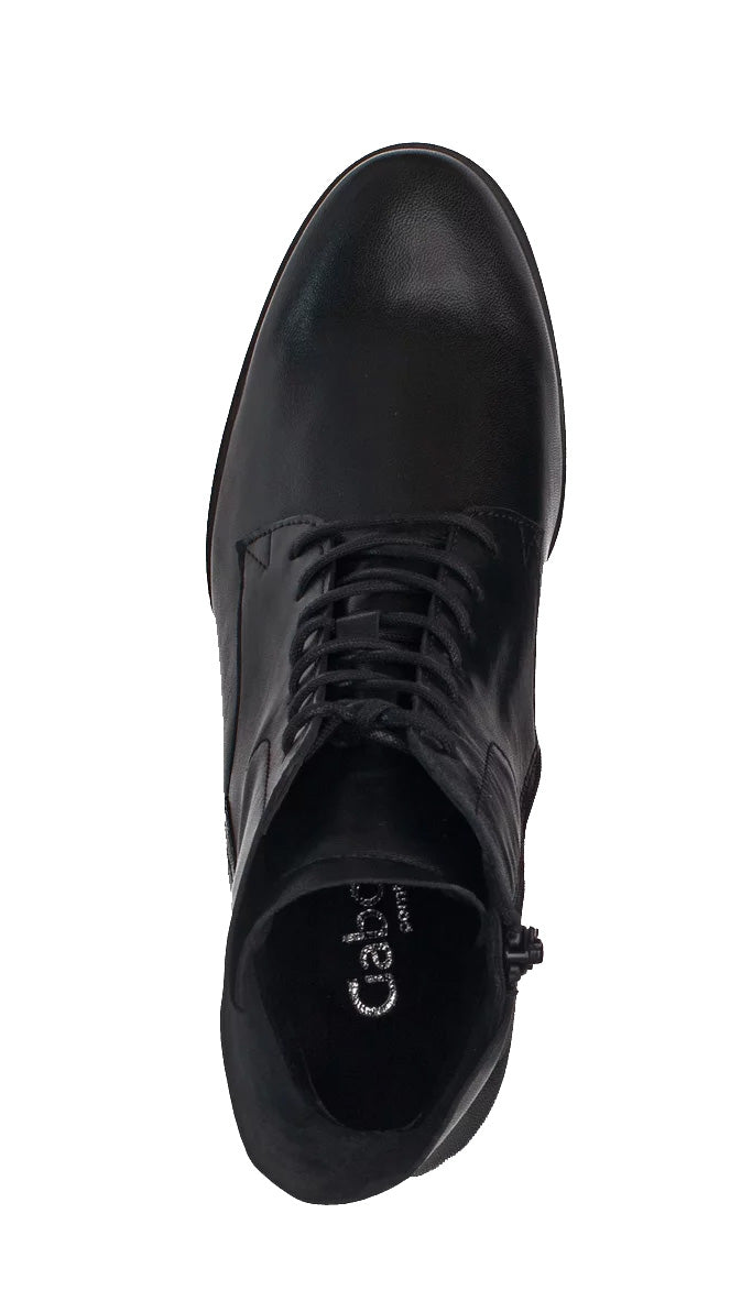 '76.605.57' women's wide (H-fit) lace-up ankle boots - Black