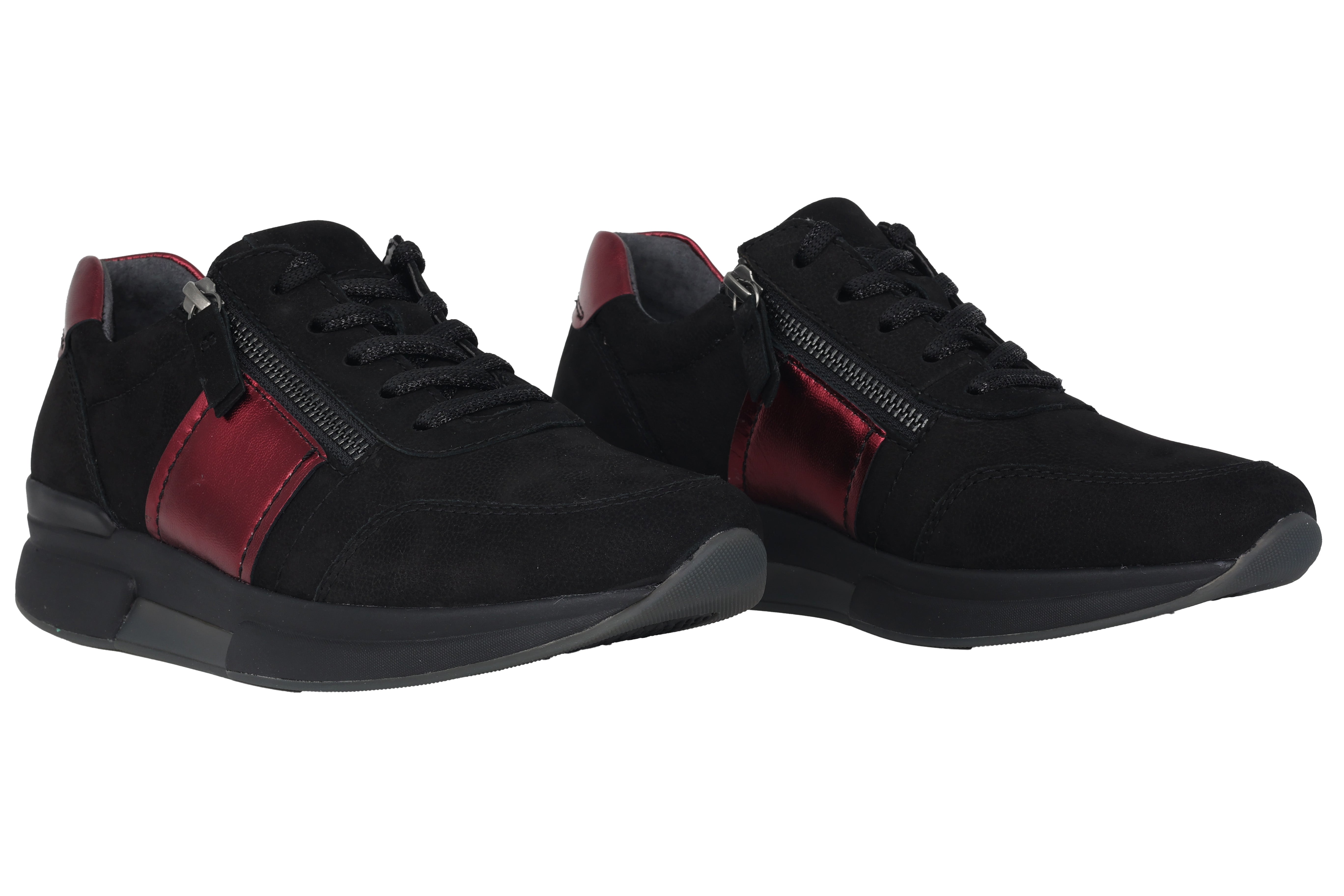 '36.928.87 zapatilla de paseo con ruedas para mujer - Negro/rojo