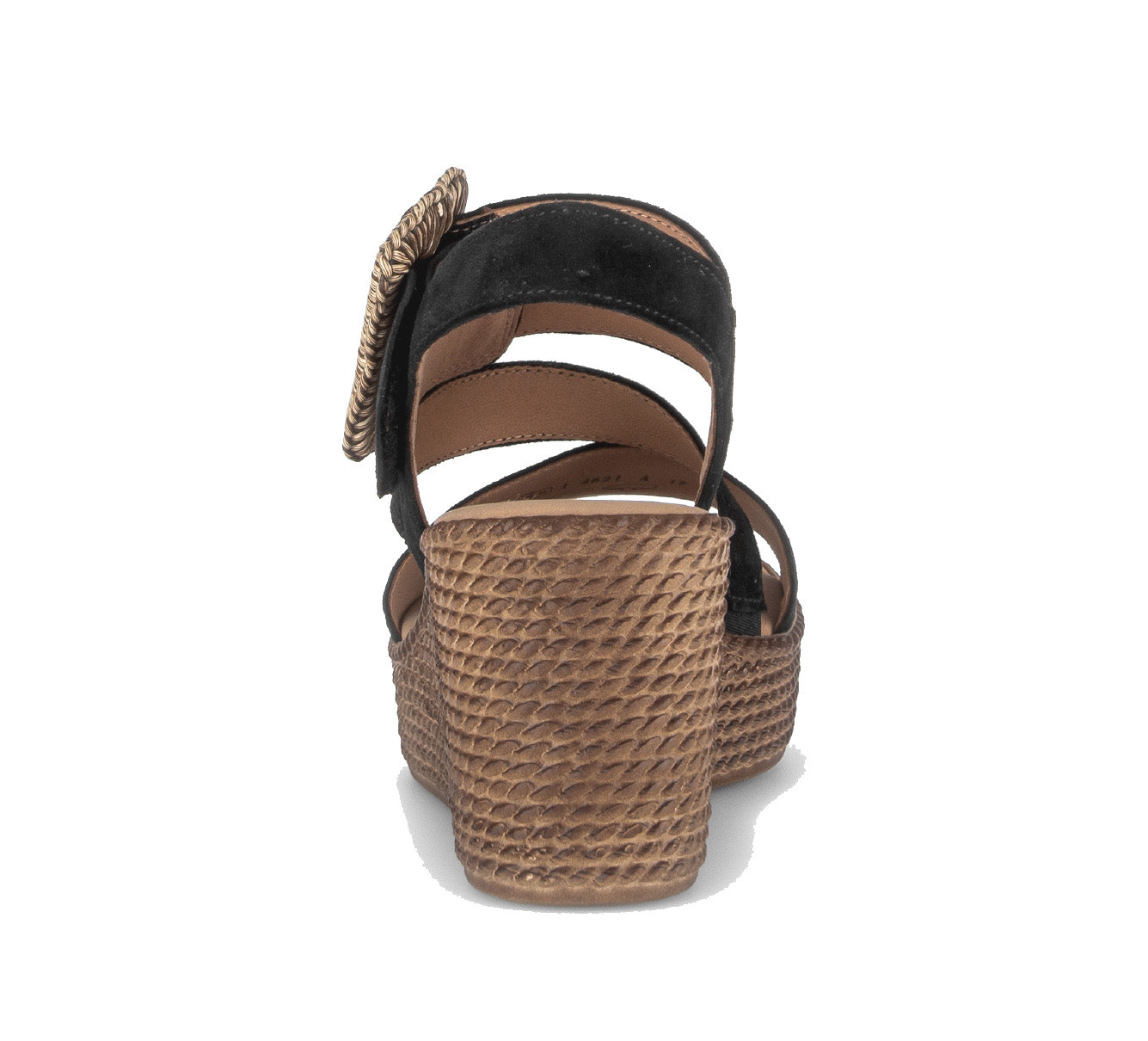 Damessandaal '84.771.17' met sleehak - zwart