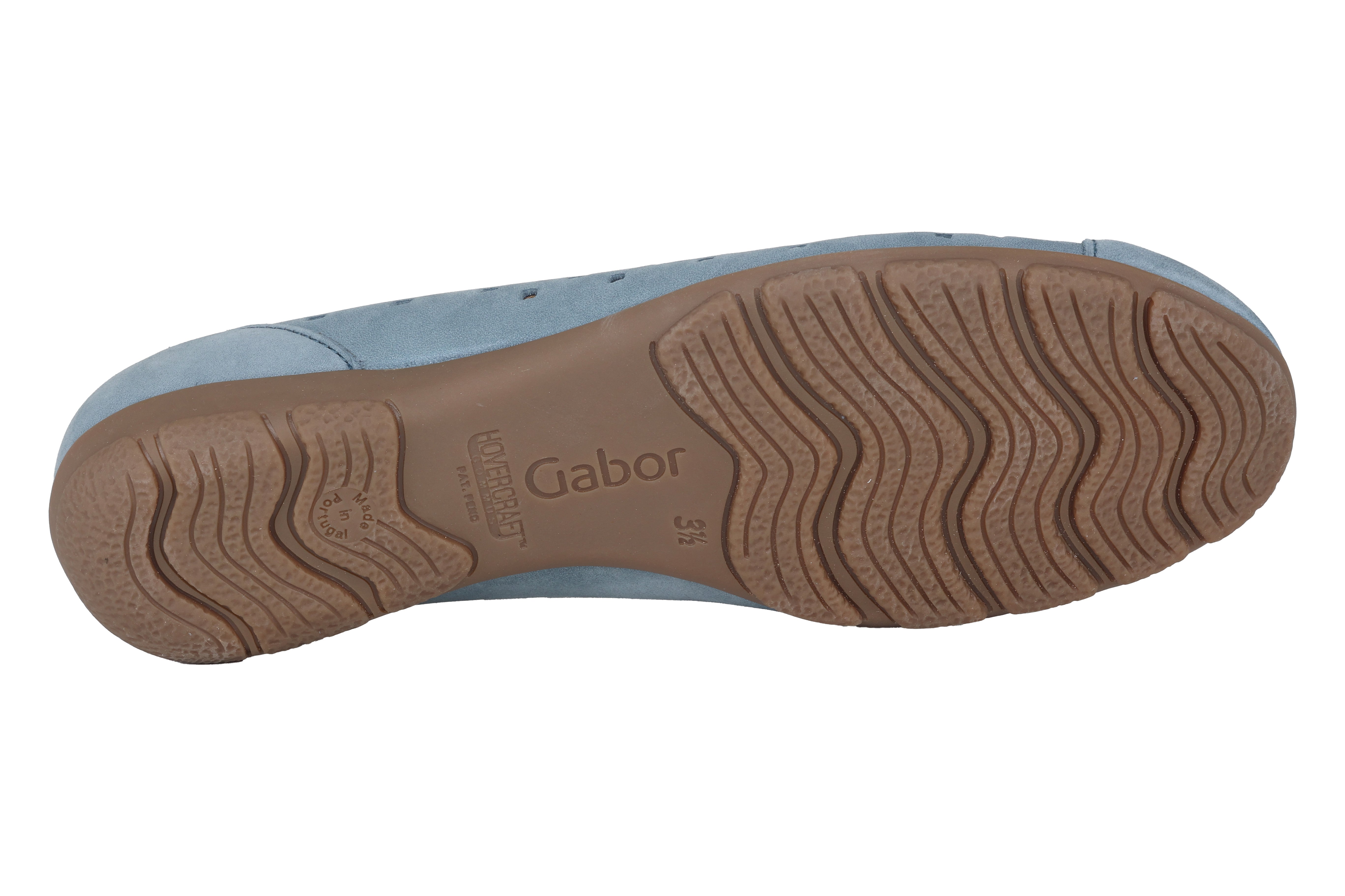 Geperforeerde damesballerina '64.169.10' - blauw