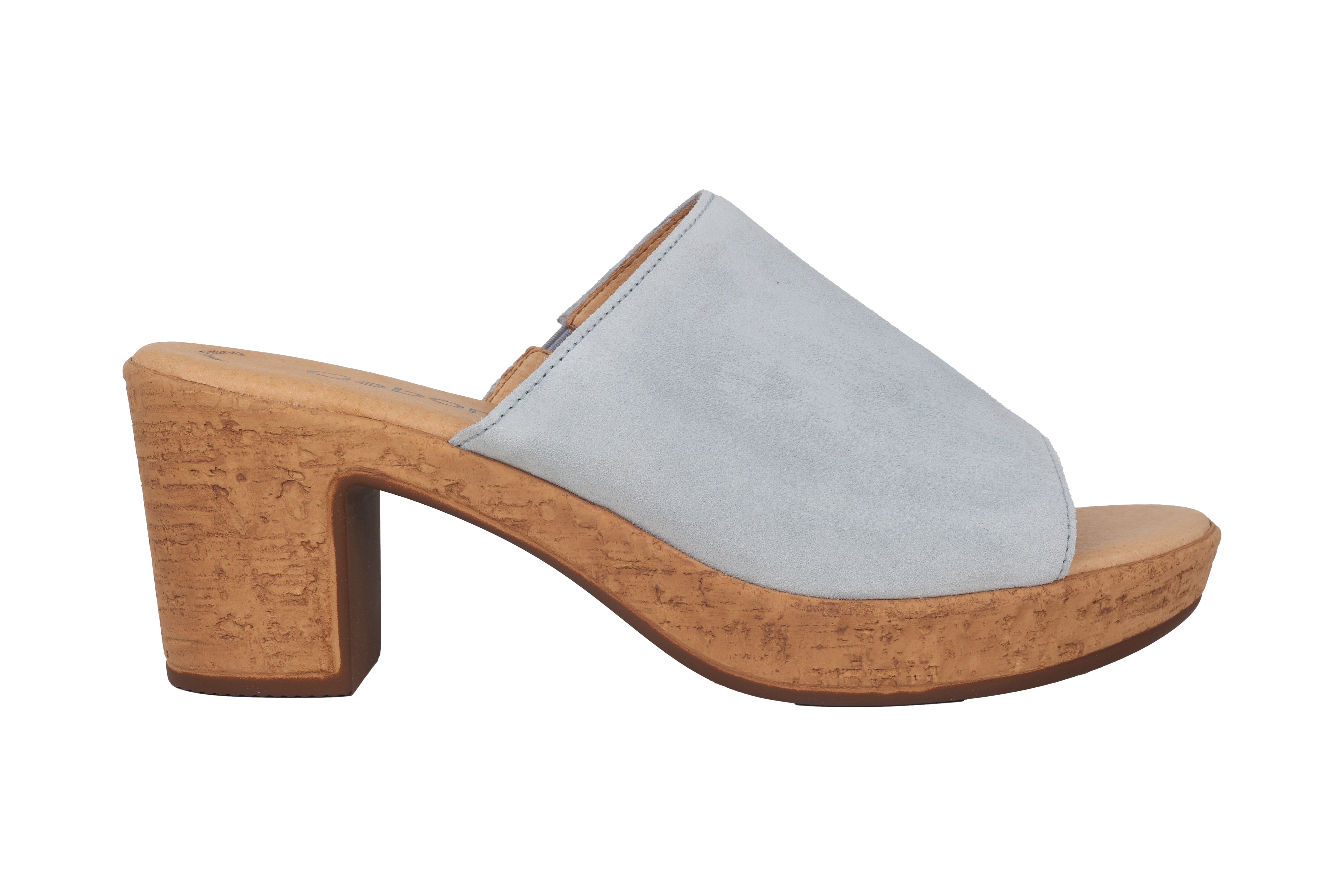 Sandalo sabot con tacco da donna '24.760.18' - Azzurro