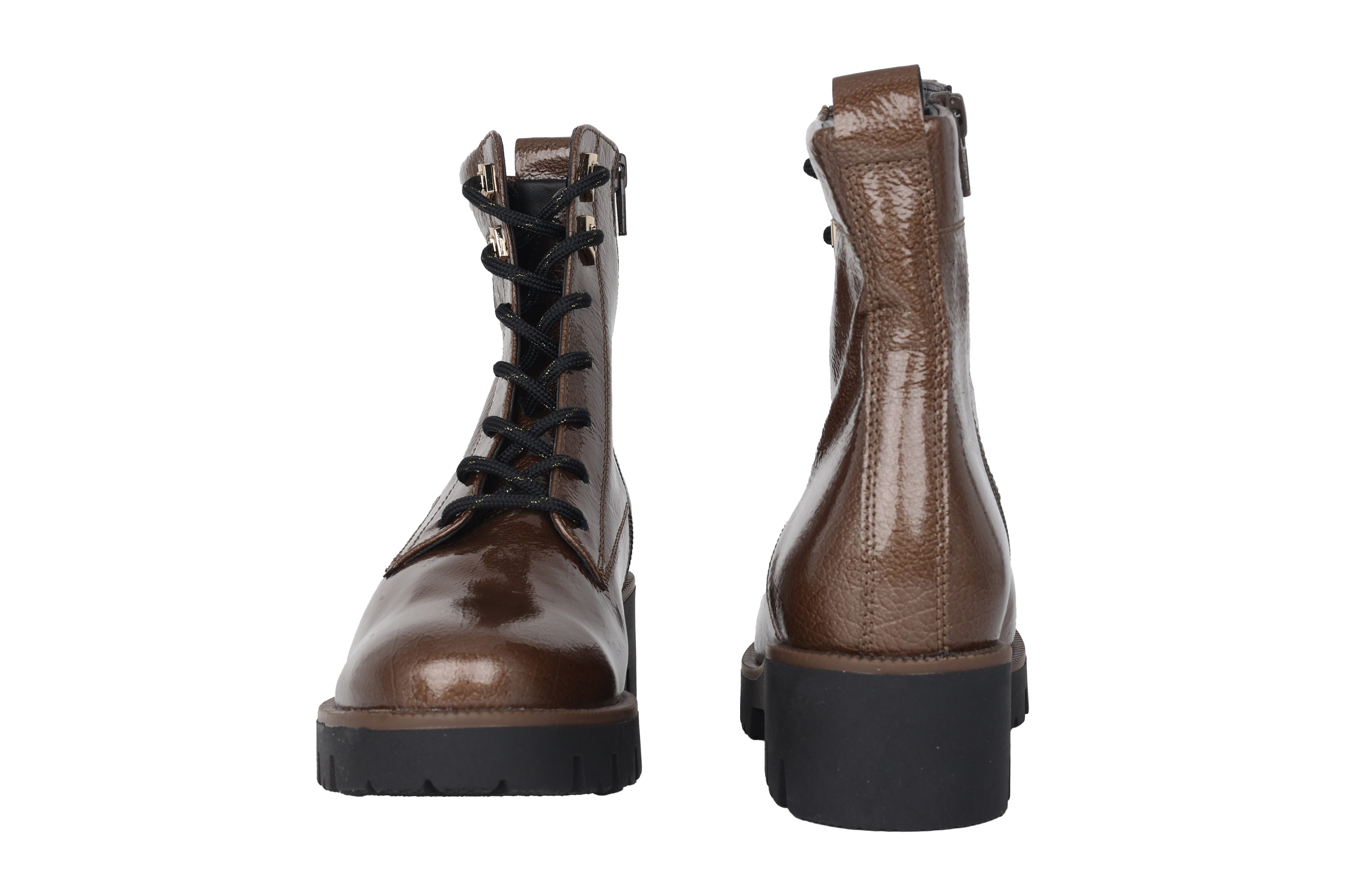 '52.055.81' women's lace-up boot - Brown patent