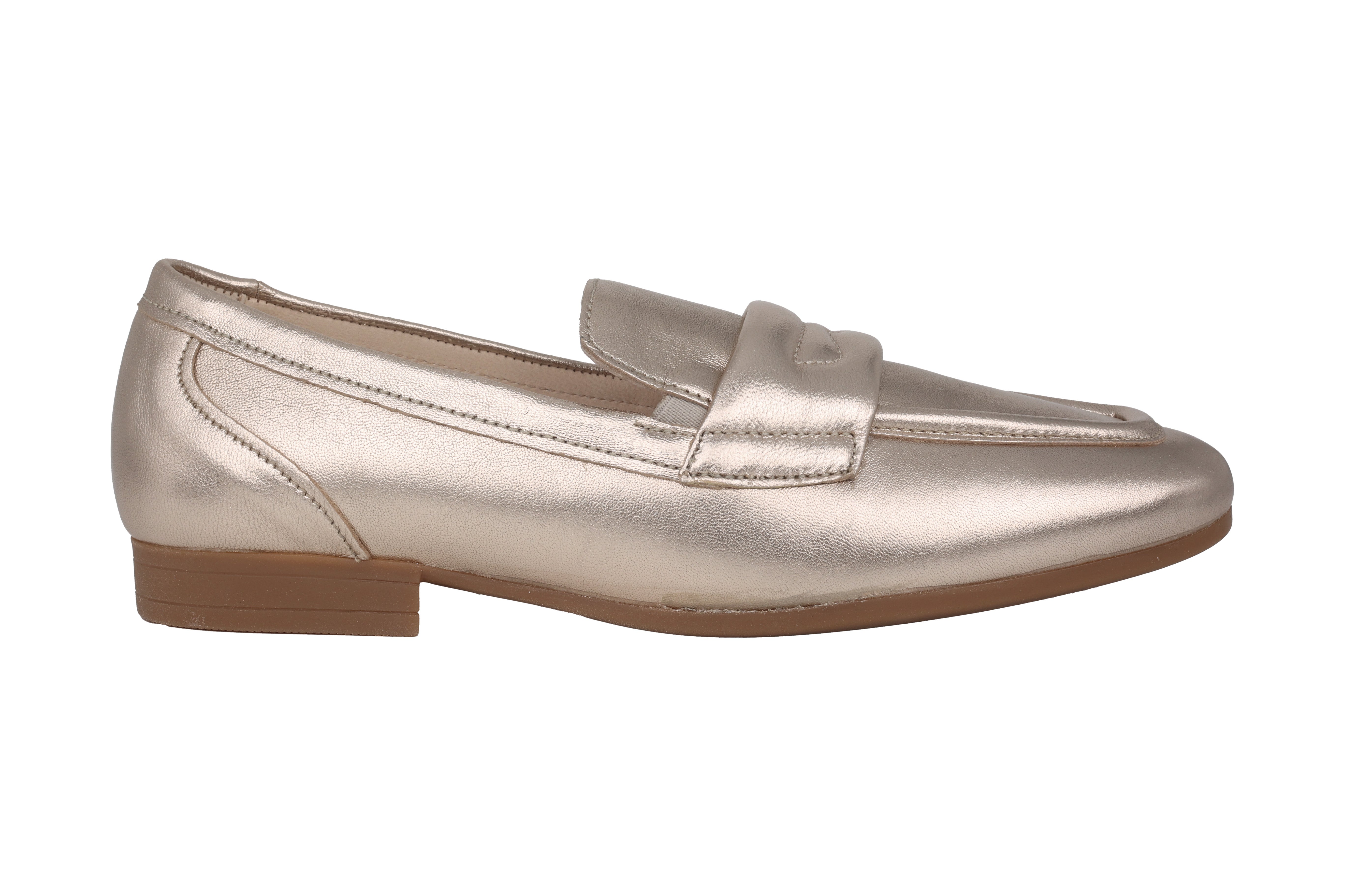 Damen-Loafer '22.424.82' – Beigefarbener Lack