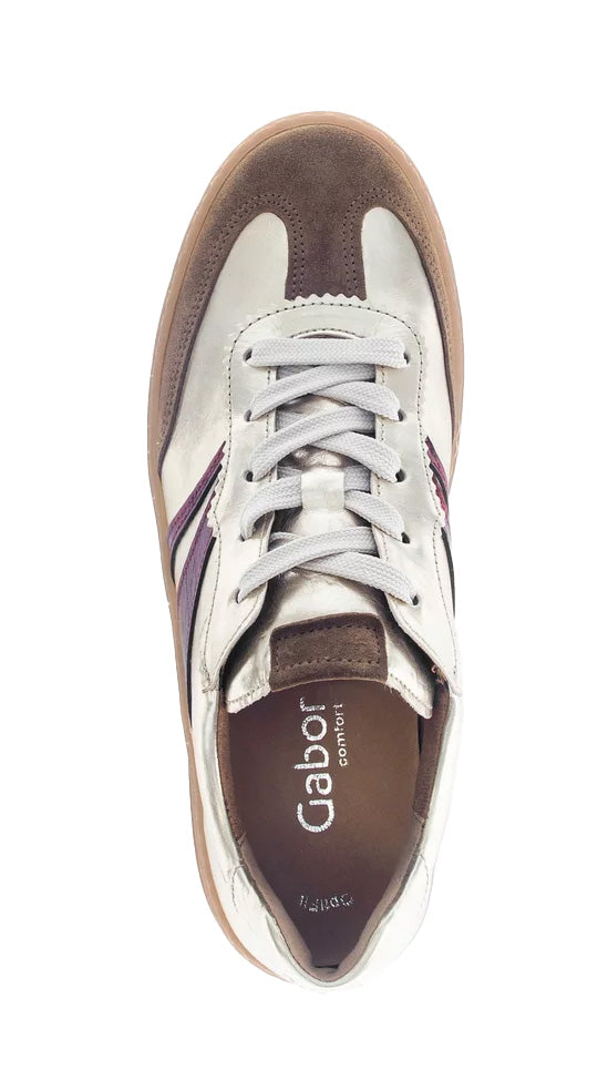 '76.475.80' zapatilla con cordones para mujer - Mezcla dorado rojo marrón