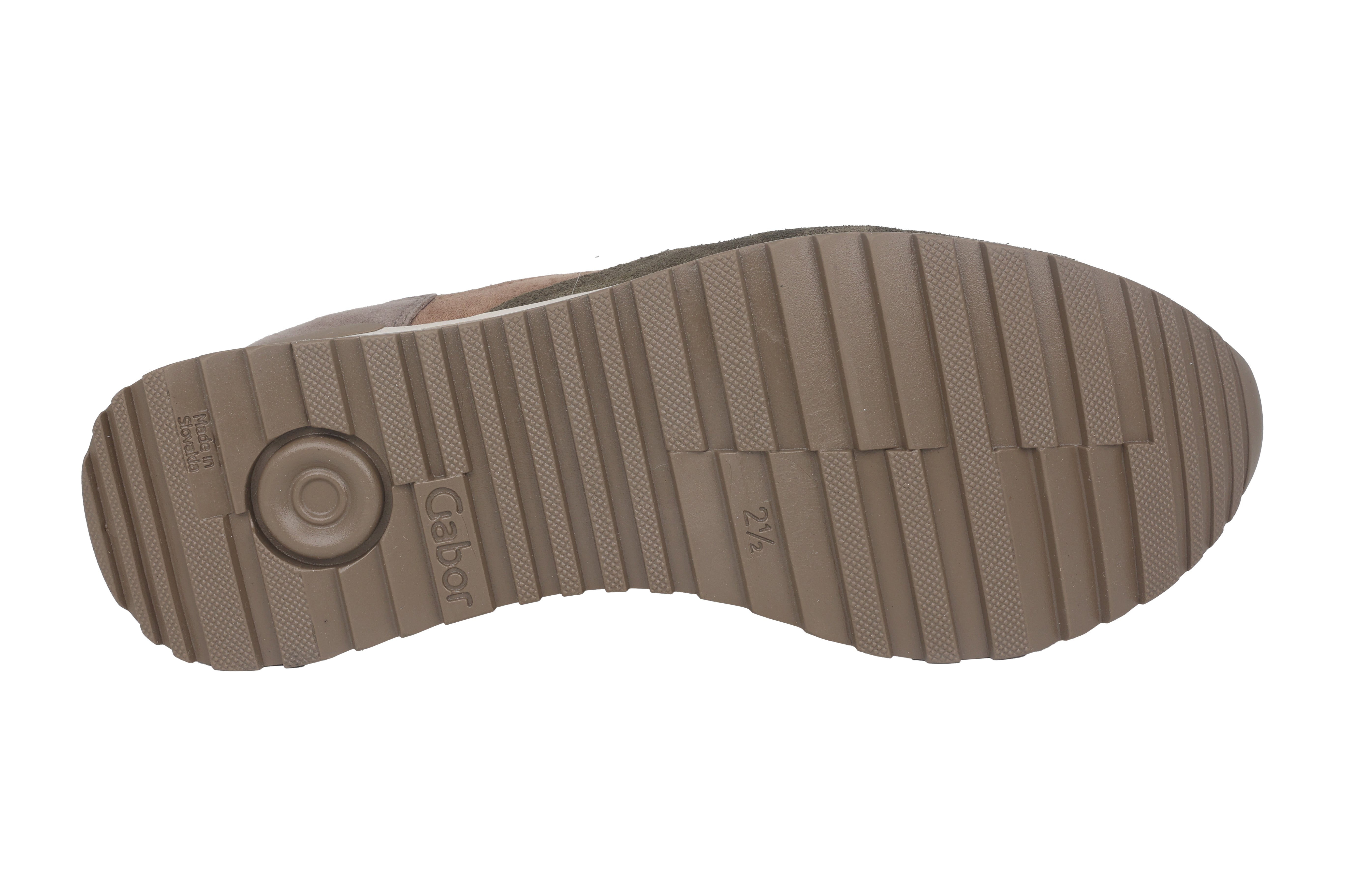 Damen-Schnürschuh „56.526.20“ mit weiter Passform (H) – Braun-Beige-Grün-Mix