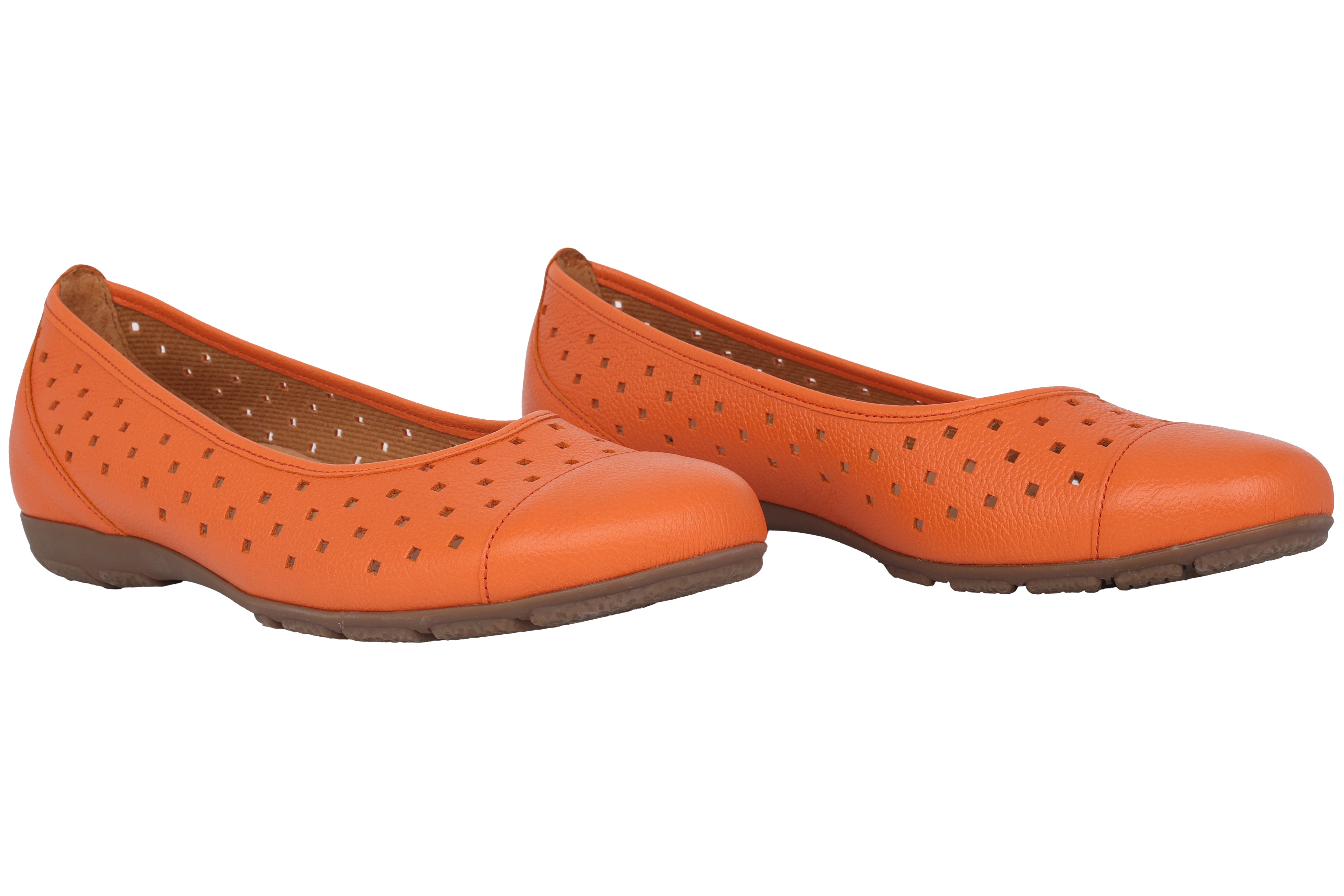 Perforierter Ballerina „44.169.25“ für Damen – Orange