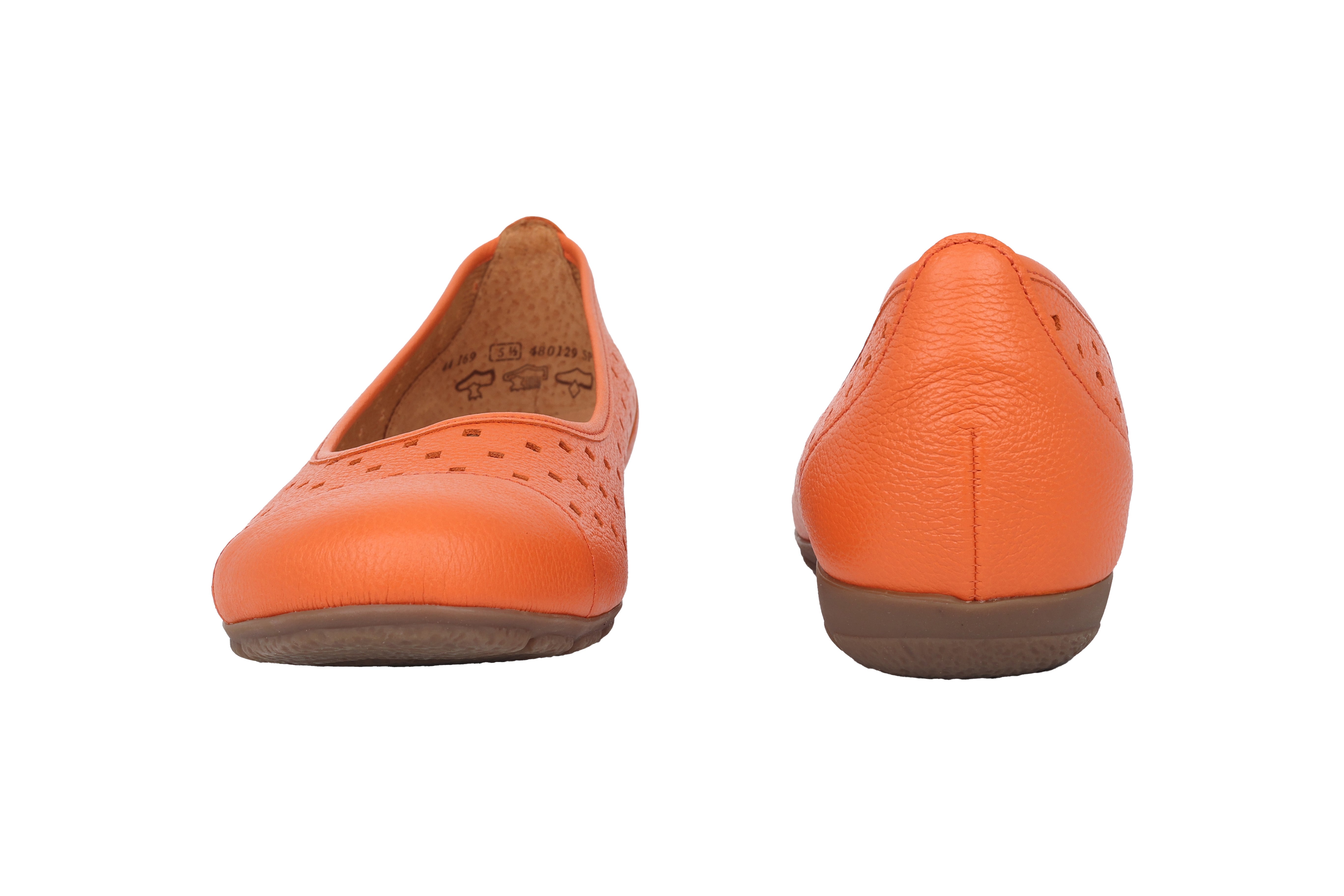 Perforierter Ballerina „44.169.25“ für Damen – Orange