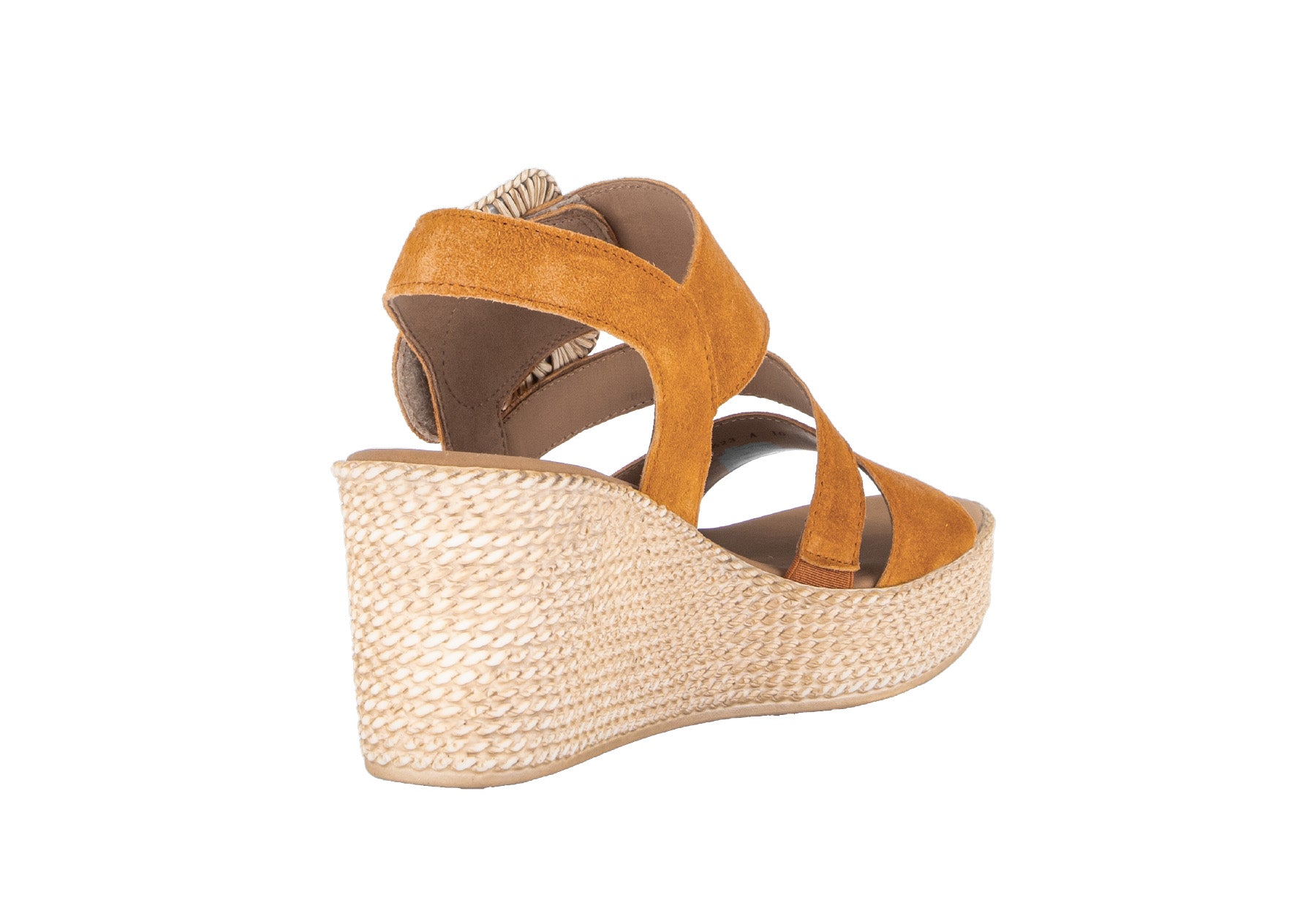 Damessandaal '84.771.10' met sleehak - oranje