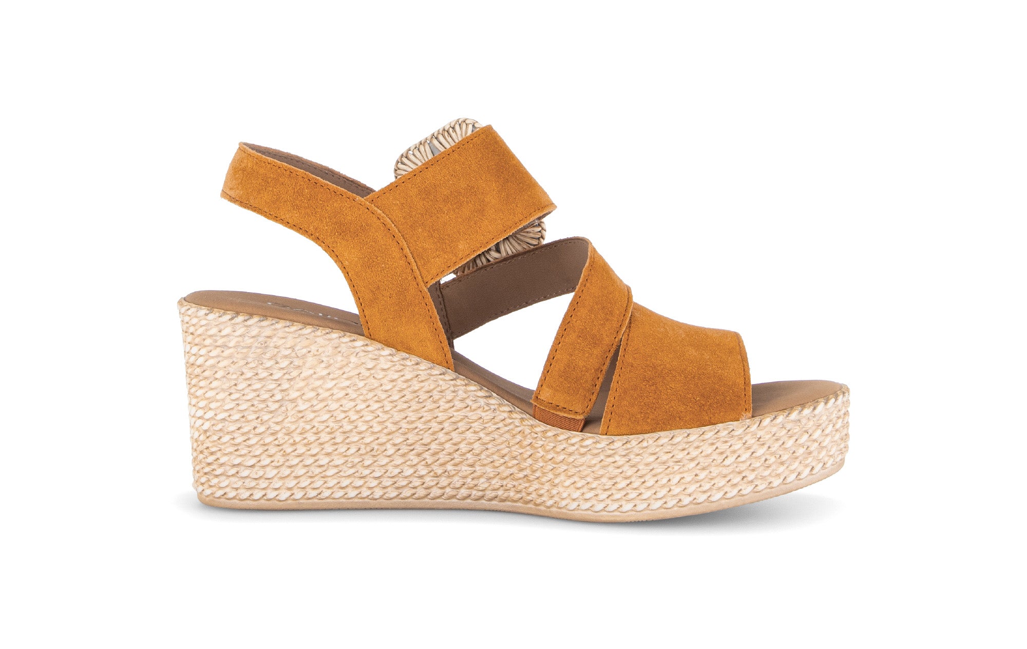 Damessandaal '84.771.10' met sleehak - oranje