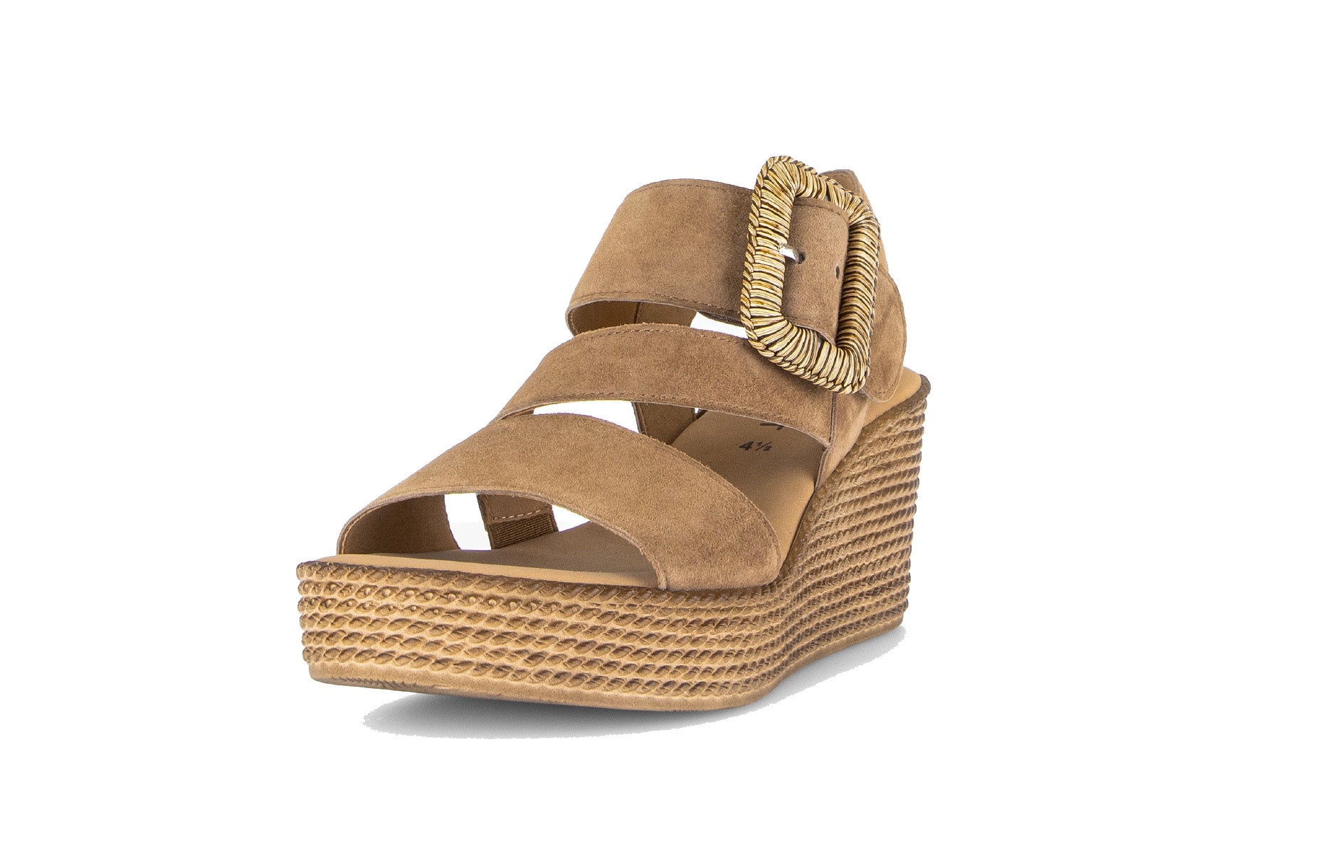 Damessandaal met sleehak '84.771.14' - bruin